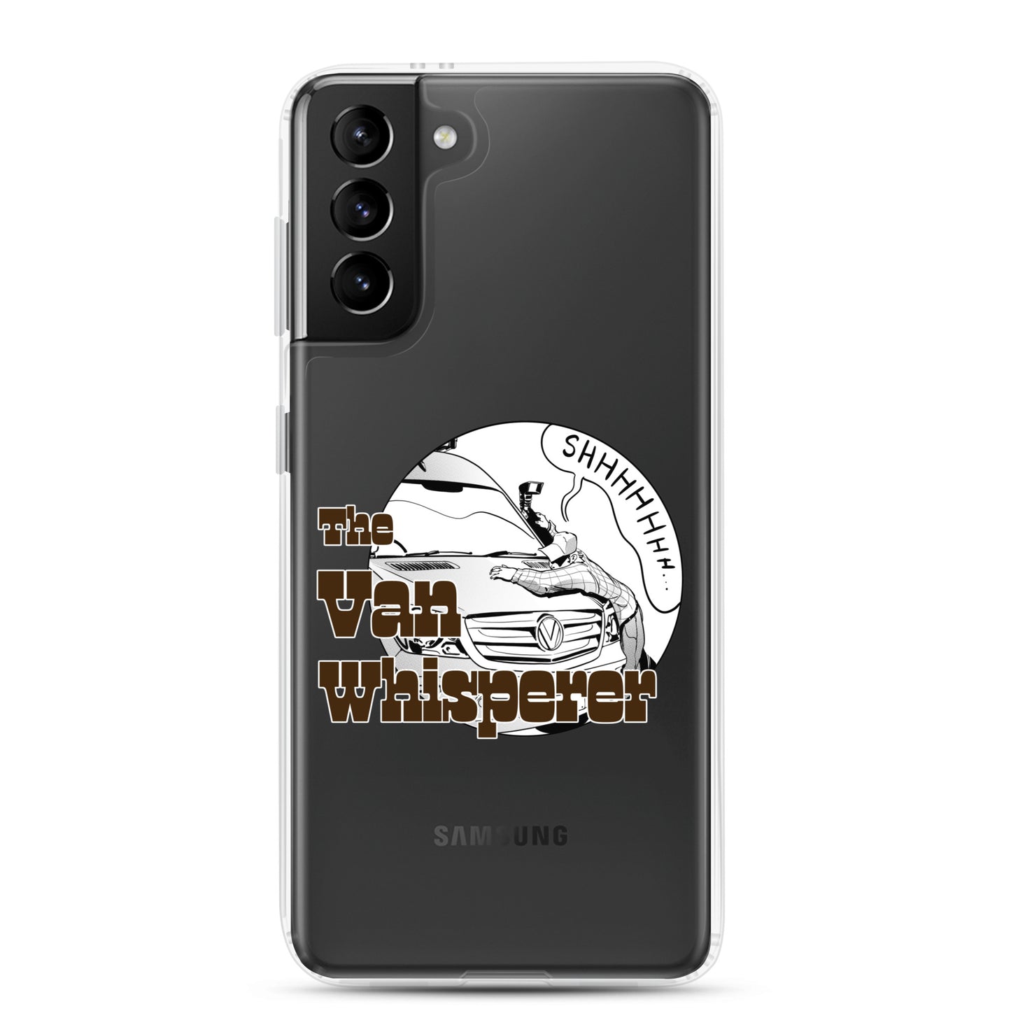 Clear Case for Samsung® with “The Van Whisperer” (M) logo