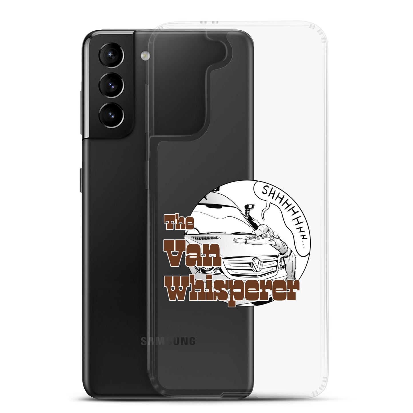 Clear Case for Samsung® with “The Van Whisperer” (F) logo