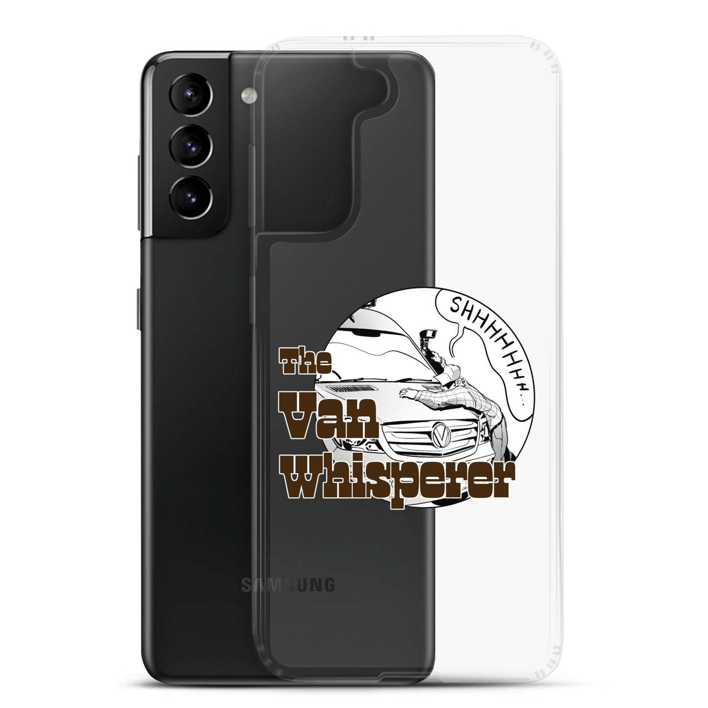 Clear Case for Samsung® with “The Van Whisperer” (M) logo