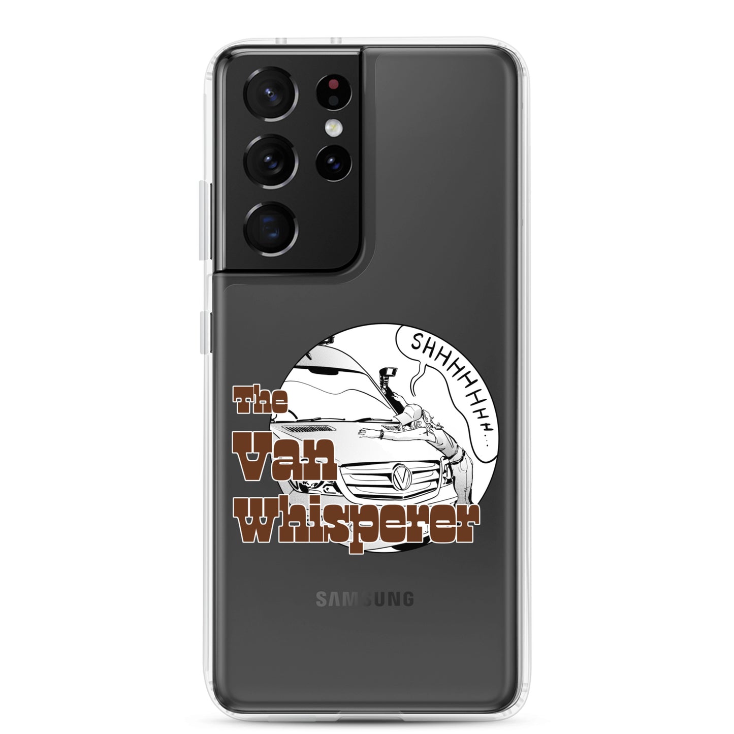 Clear Case for Samsung® with “The Van Whisperer” (F) logo