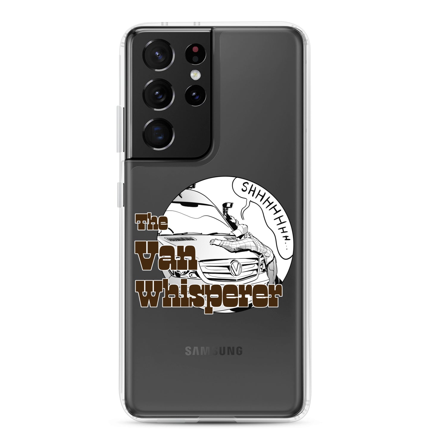 Clear Case for Samsung® with “The Van Whisperer” (M) logo