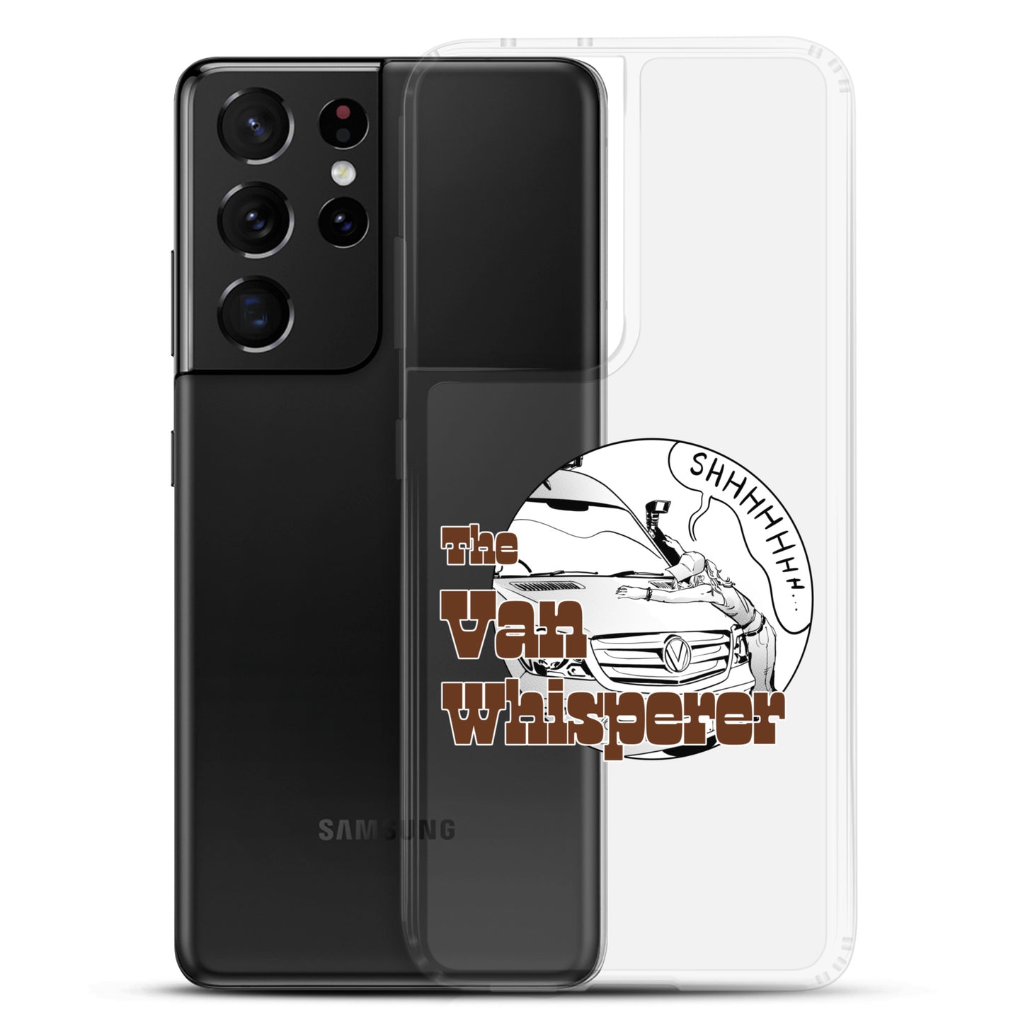 Clear Case for Samsung® with “The Van Whisperer” (F) logo