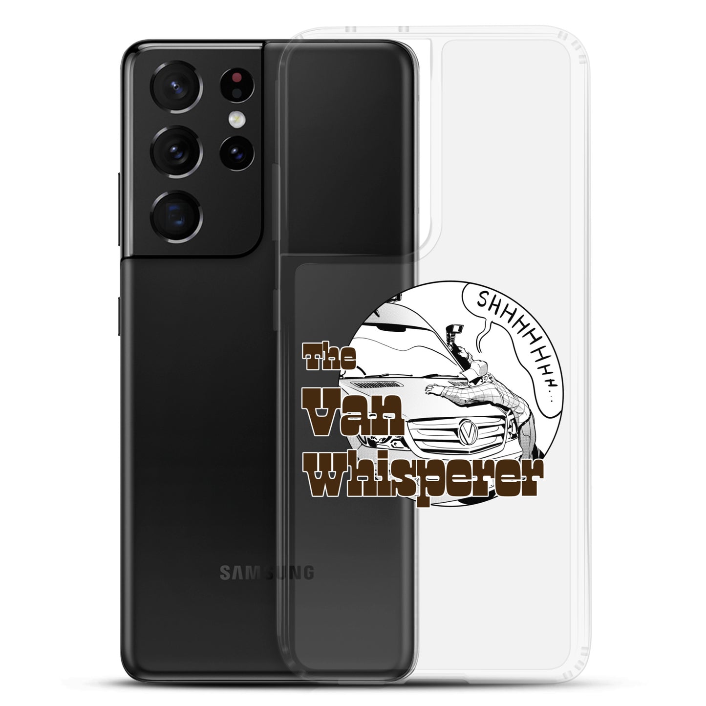 Clear Case for Samsung® with “The Van Whisperer” (M) logo