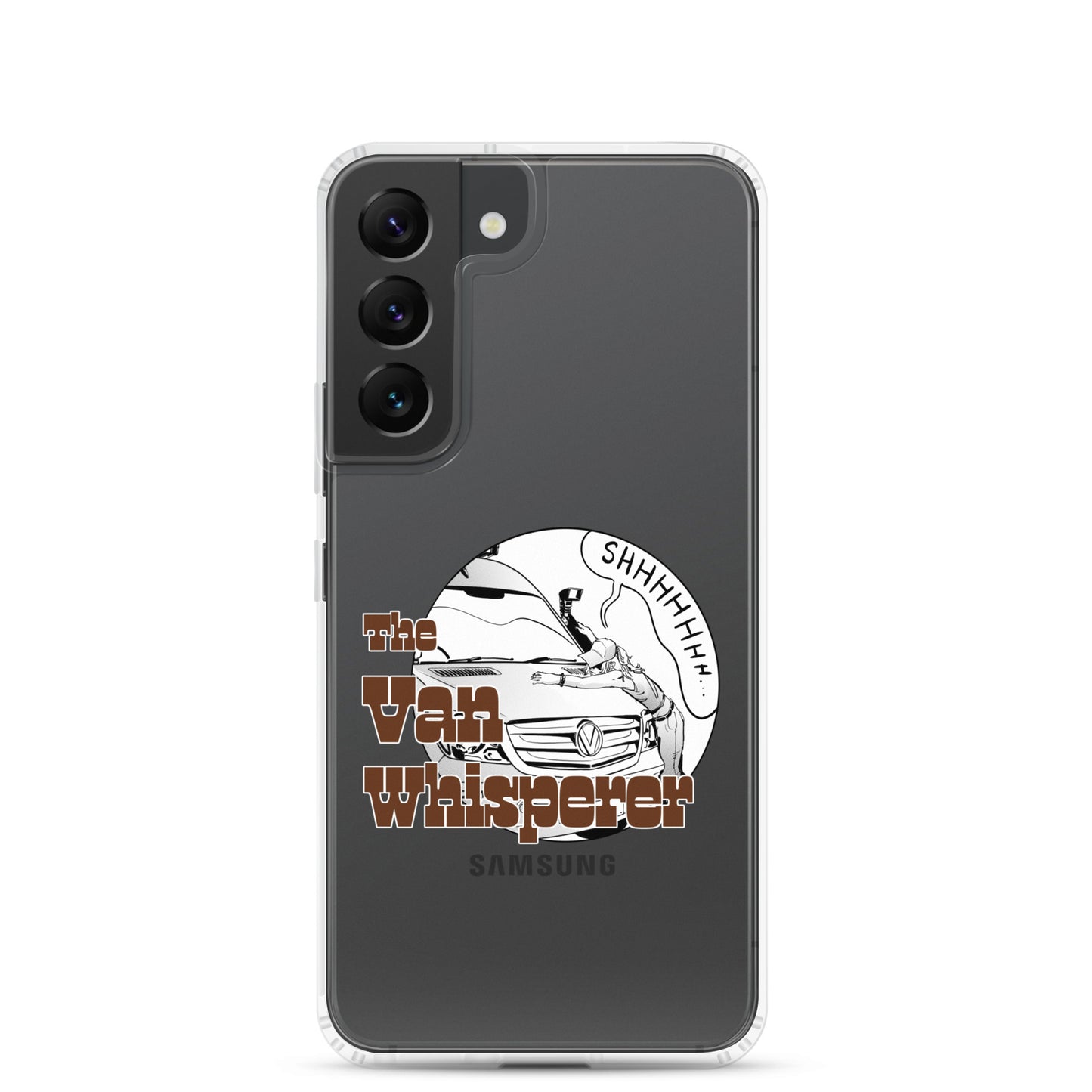 Clear Case for Samsung® with “The Van Whisperer” (F) logo