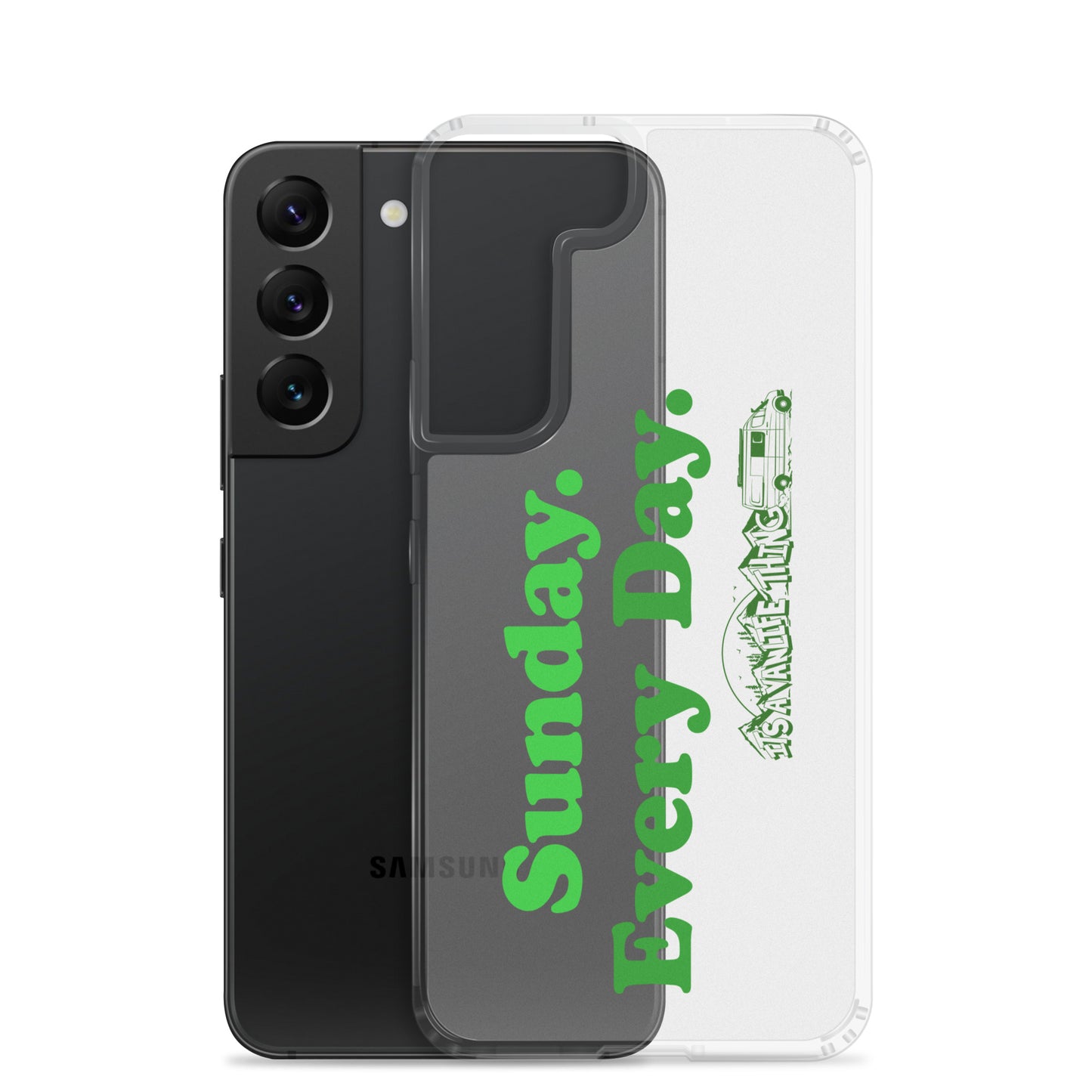 Clear Case for Samsung® with “Sunday Every Day” logo