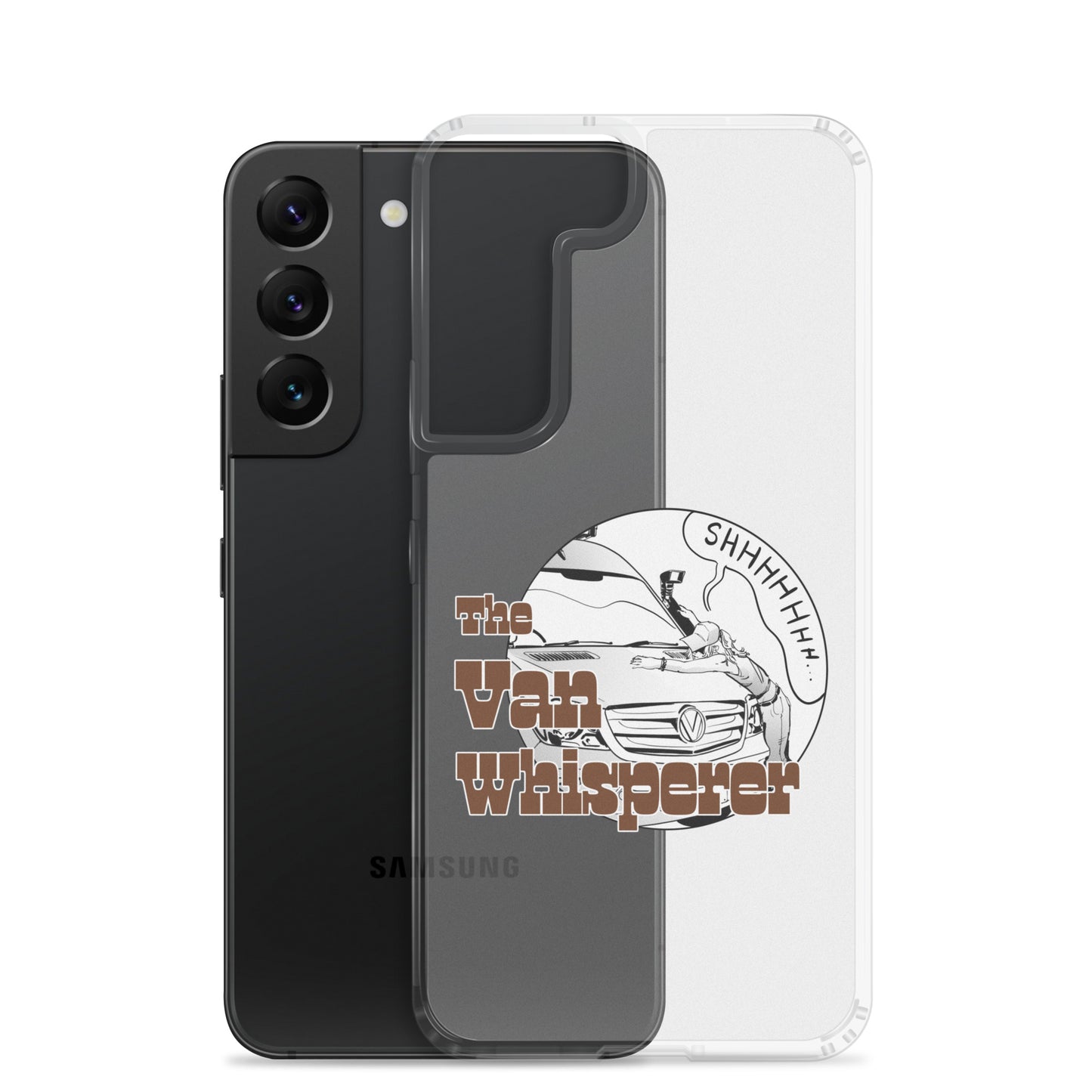 Clear Case for Samsung® with “The Van Whisperer” (F) logo