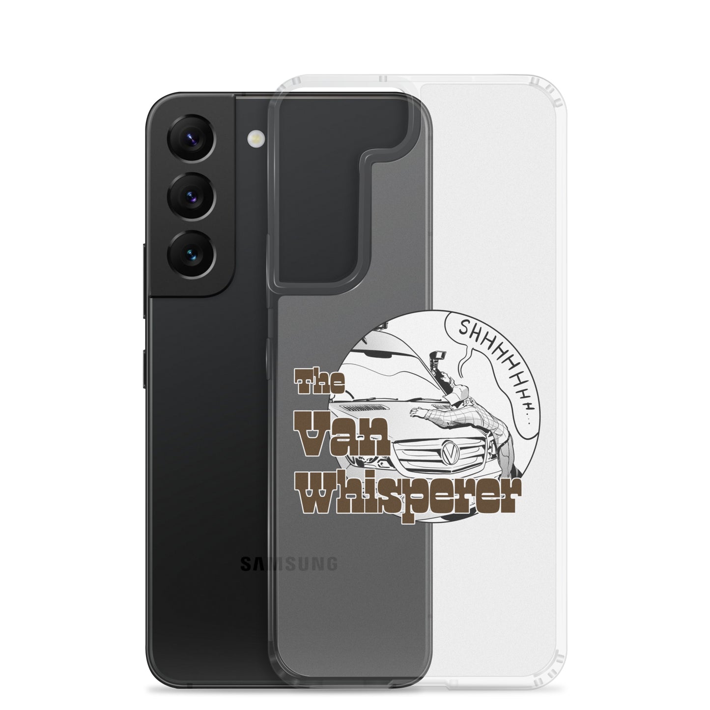 Clear Case for Samsung® with “The Van Whisperer” (M) logo