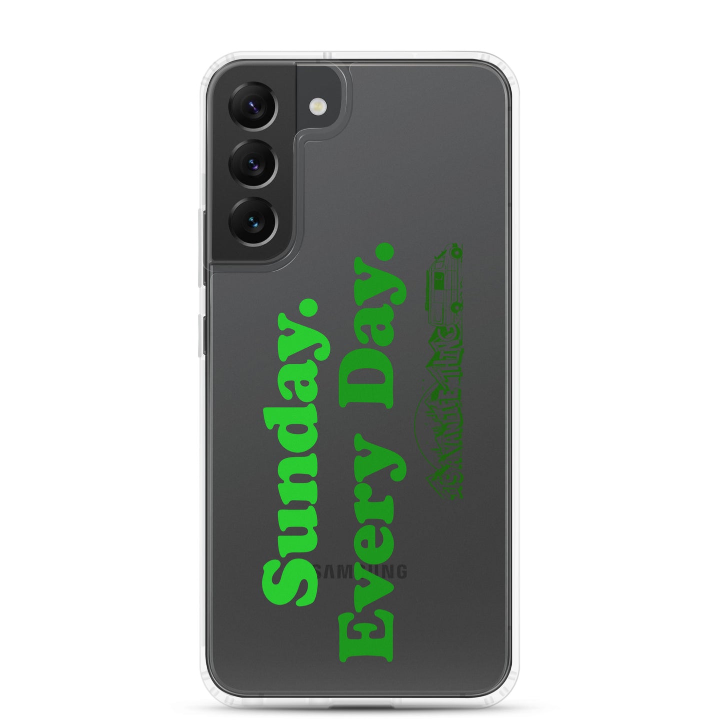 Clear Case for Samsung® with “Sunday Every Day” logo