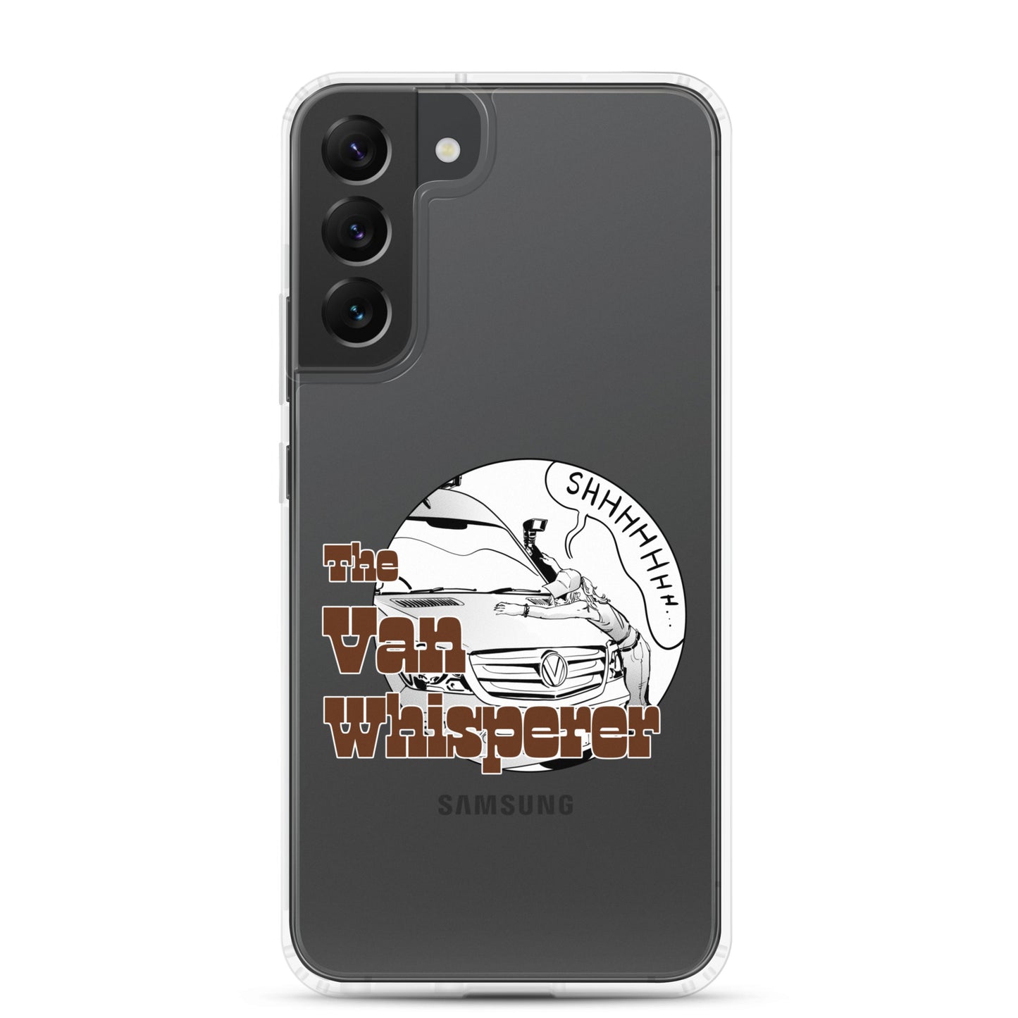 Clear Case for Samsung® with “The Van Whisperer” (F) logo