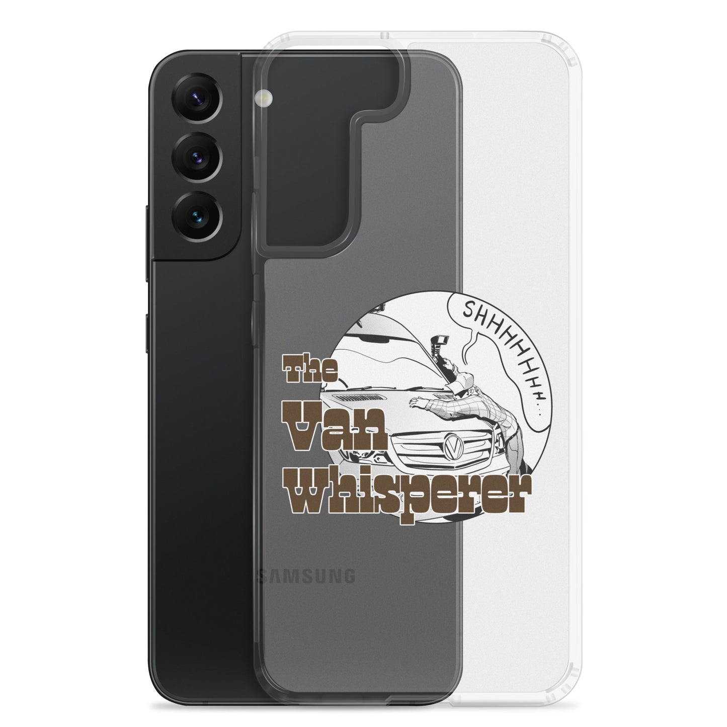 Clear Case for Samsung® with “The Van Whisperer” (M) logo