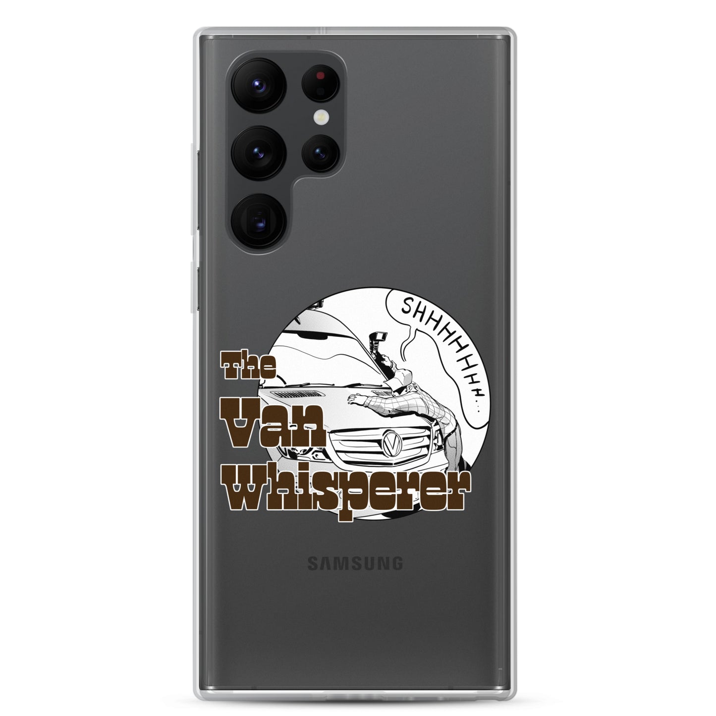 Clear Case for Samsung® with “The Van Whisperer” (M) logo