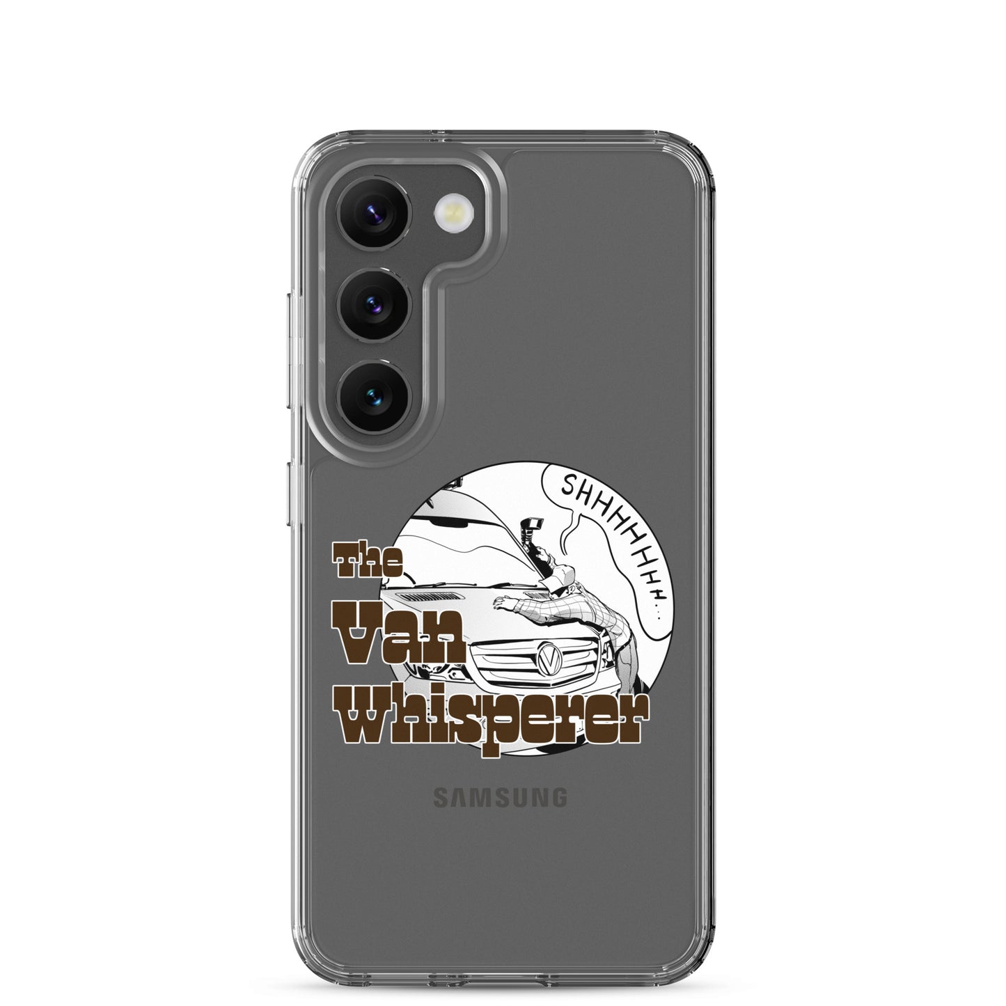 Clear Case for Samsung® with “The Van Whisperer” (M) logo