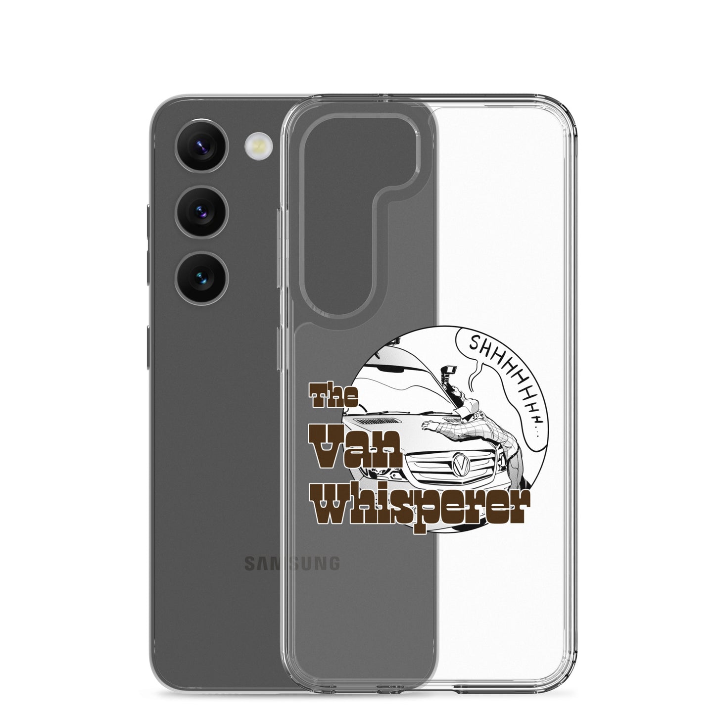 Clear Case for Samsung® with “The Van Whisperer” (M) logo