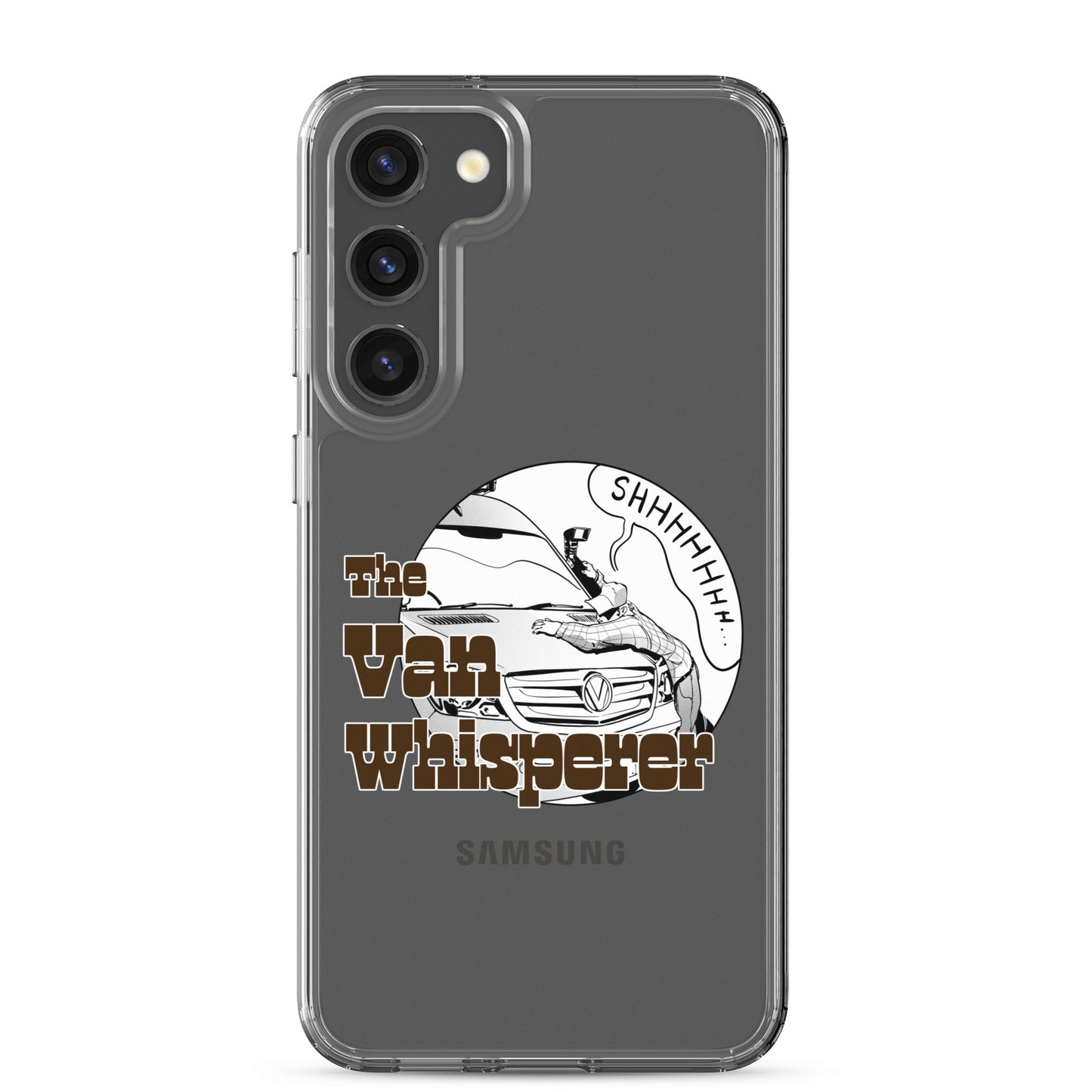 Clear Case for Samsung® with “The Van Whisperer” (M) logo