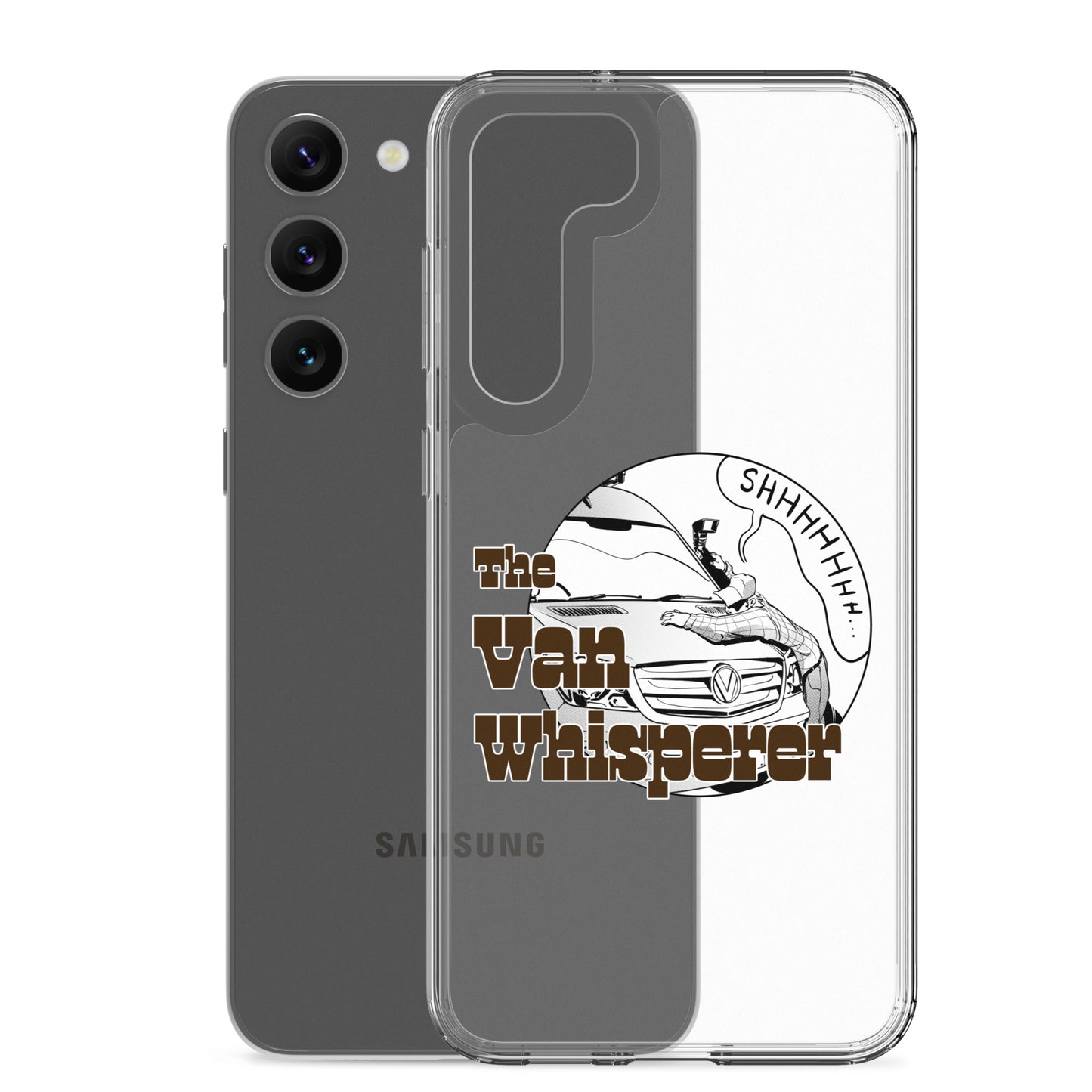 Clear Case for Samsung® with “The Van Whisperer” (M) logo