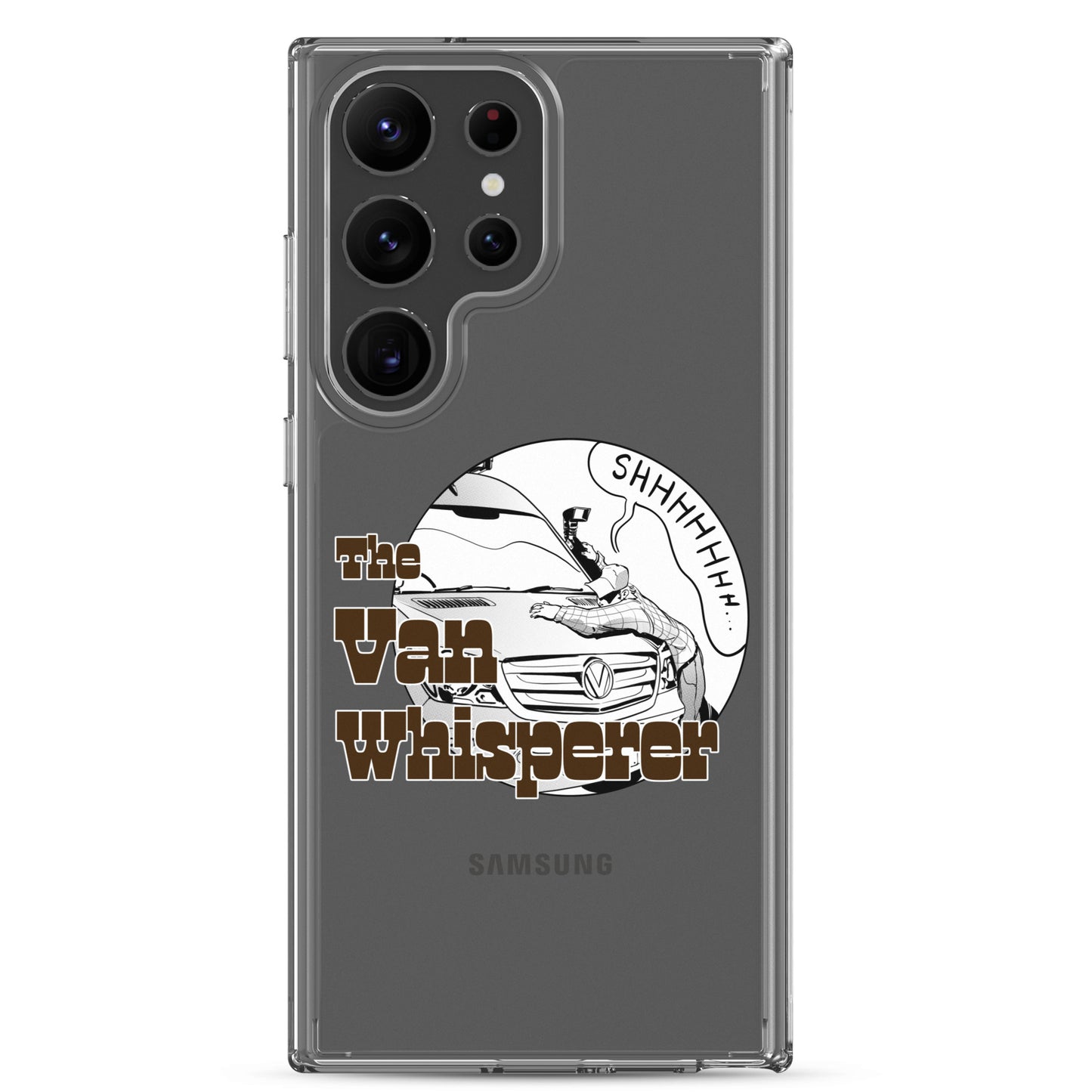 Clear Case for Samsung® with “The Van Whisperer” (M) logo