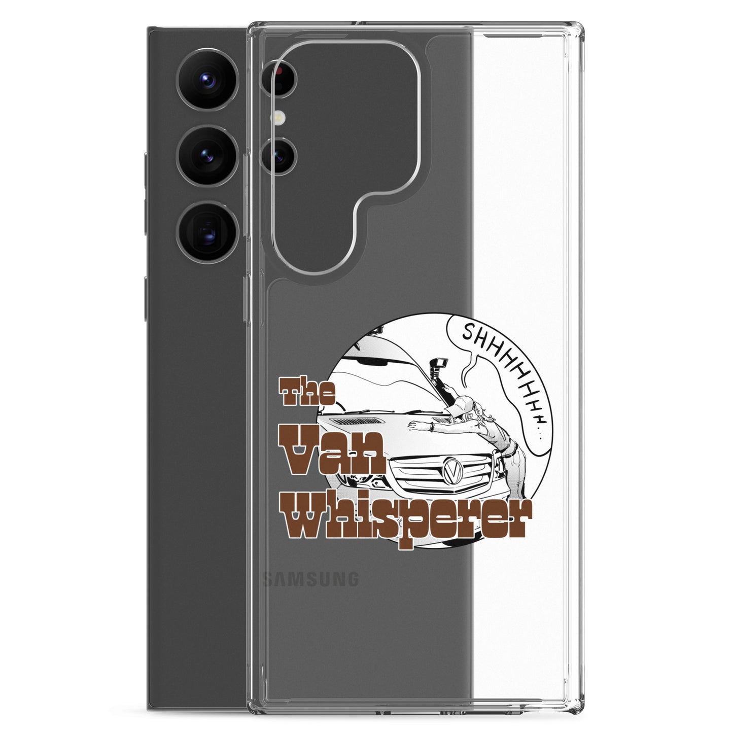 Clear Case for Samsung® with “The Van Whisperer” (F) logo