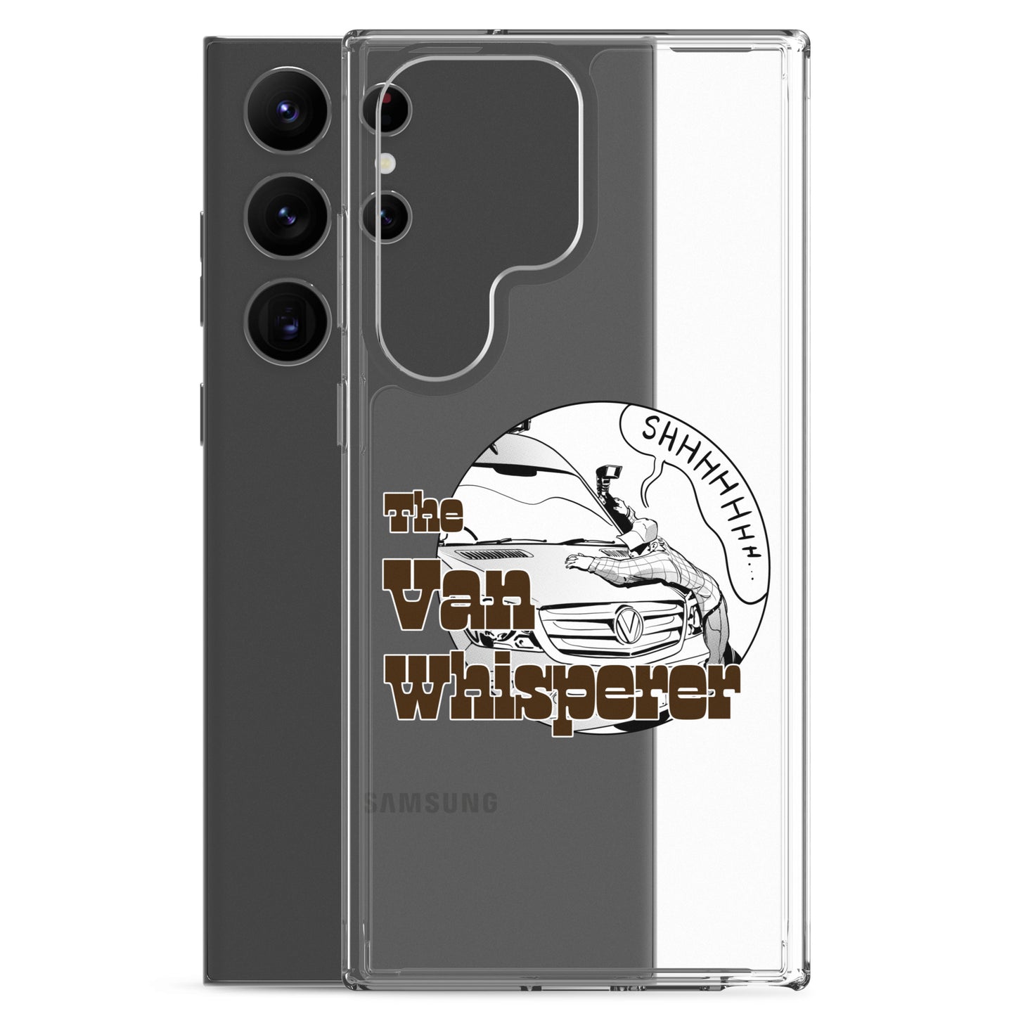 Clear Case for Samsung® with “The Van Whisperer” (M) logo