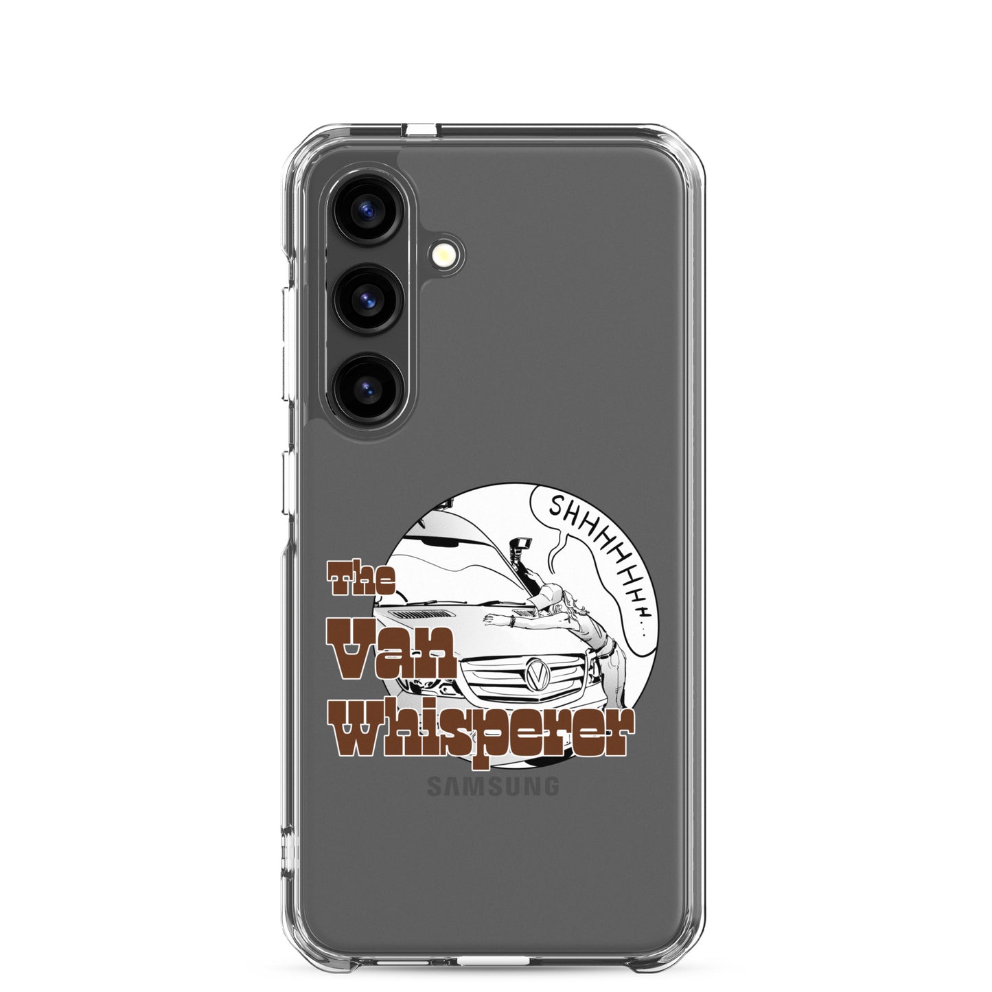 Clear Case for Samsung® with “The Van Whisperer” (F) logo