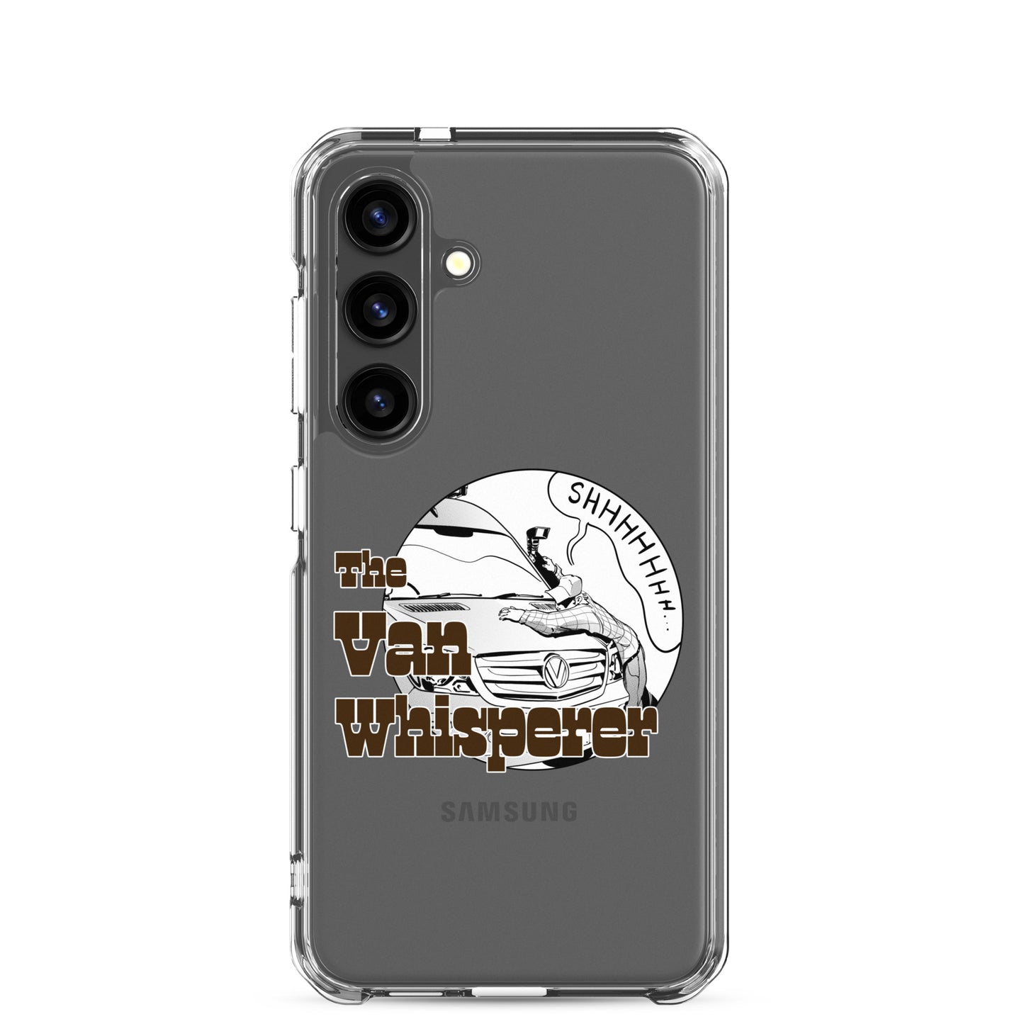 Clear Case for Samsung® with “The Van Whisperer” (M) logo