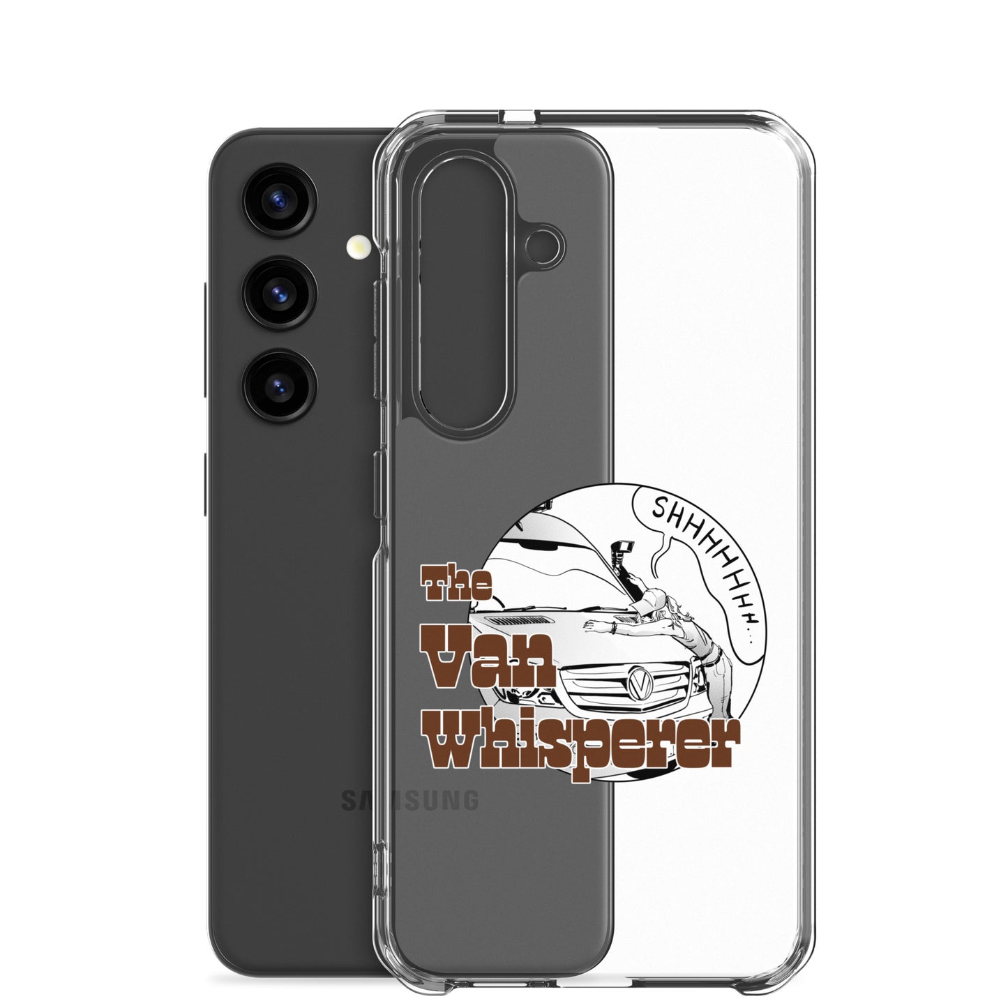 Clear Case for Samsung® with “The Van Whisperer” (F) logo