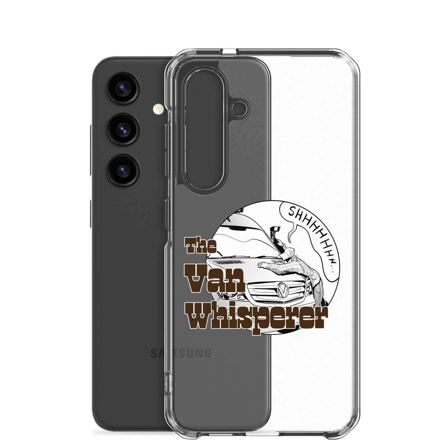 Clear Case for Samsung® with “The Van Whisperer” (M) logo