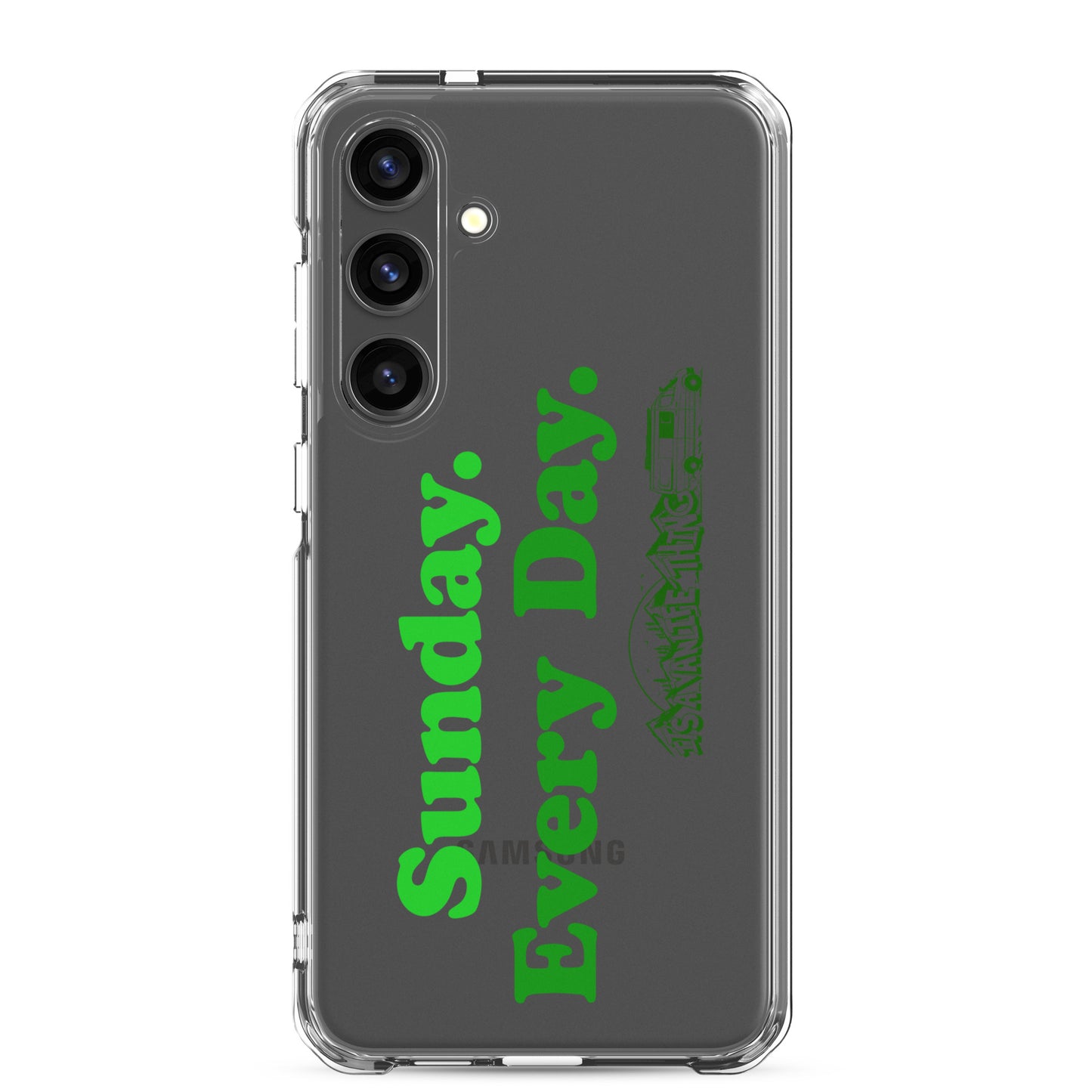 Clear Case for Samsung® with “Sunday Every Day” logo