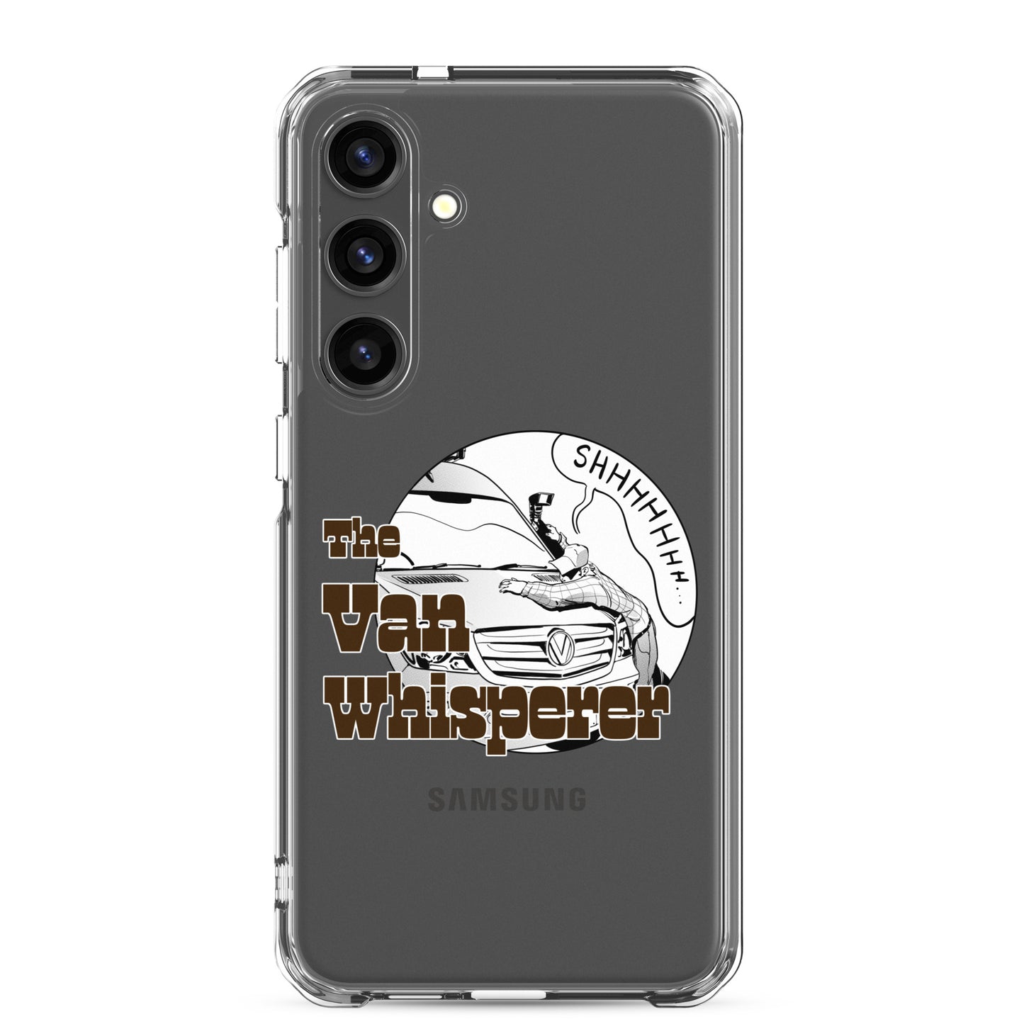 Clear Case for Samsung® with “The Van Whisperer” (M) logo