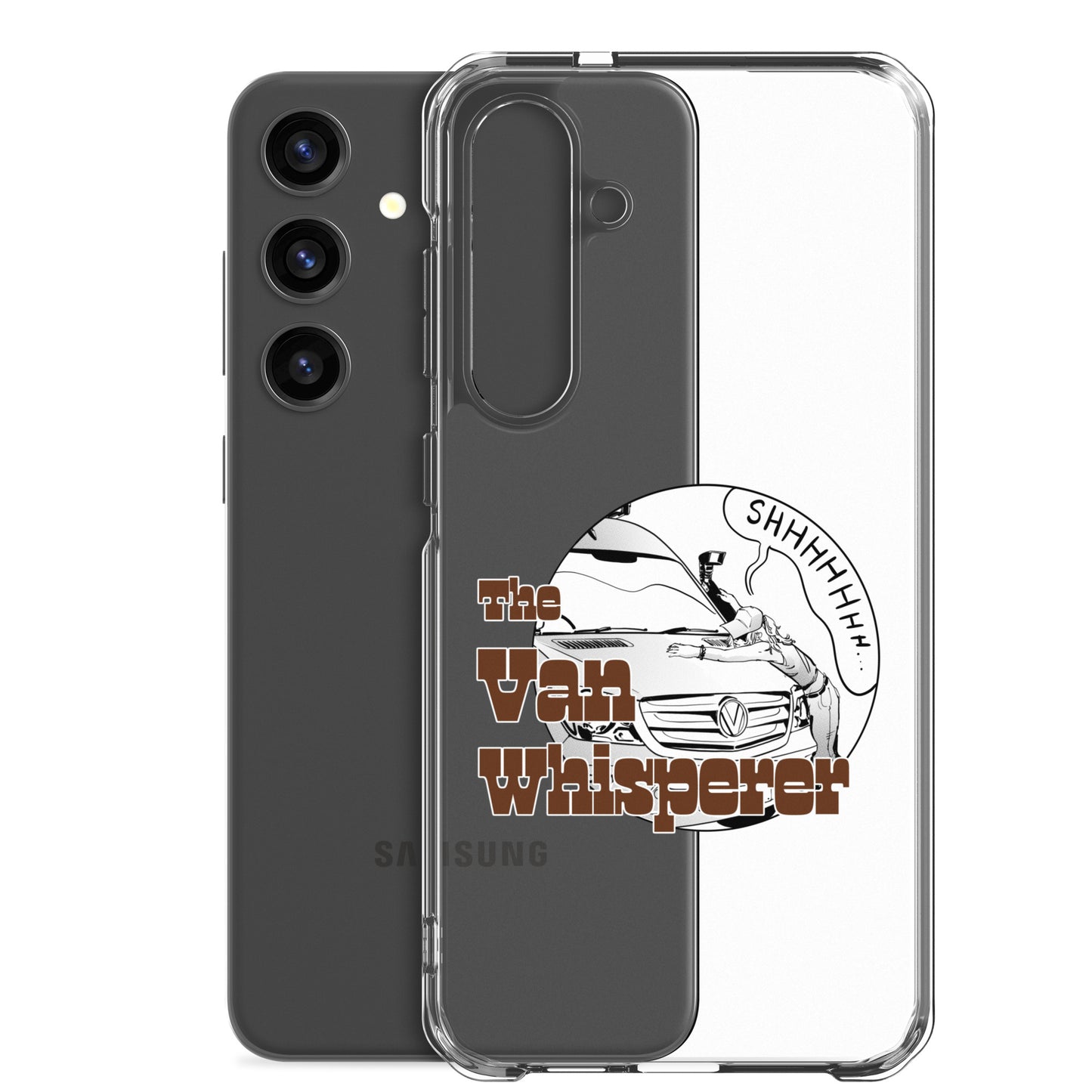 Clear Case for Samsung® with “The Van Whisperer” (F) logo