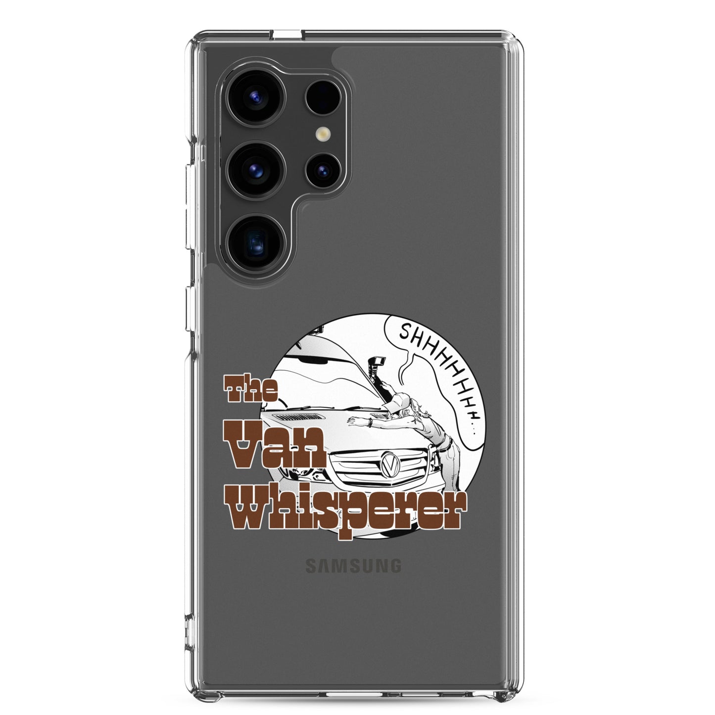 Clear Case for Samsung® with “The Van Whisperer” (F) logo