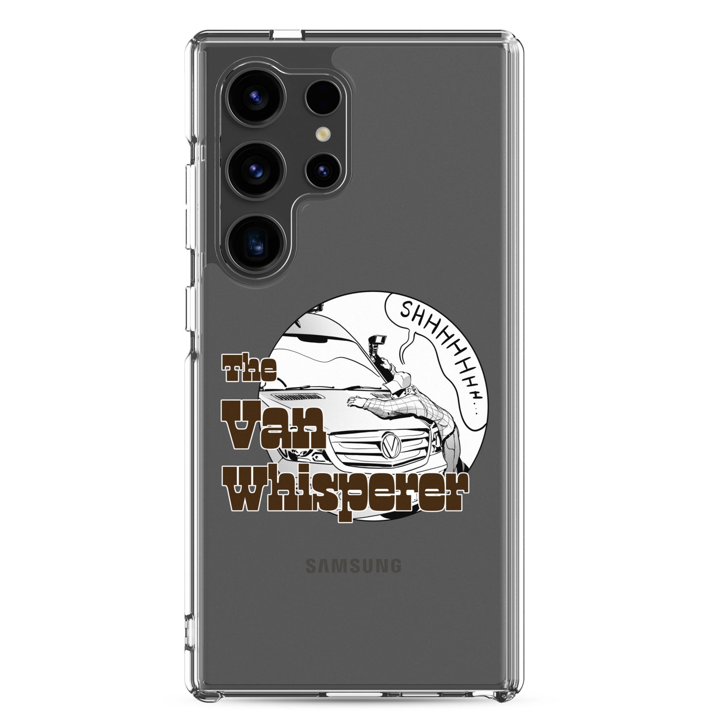 Clear Case for Samsung® with “The Van Whisperer” (M) logo