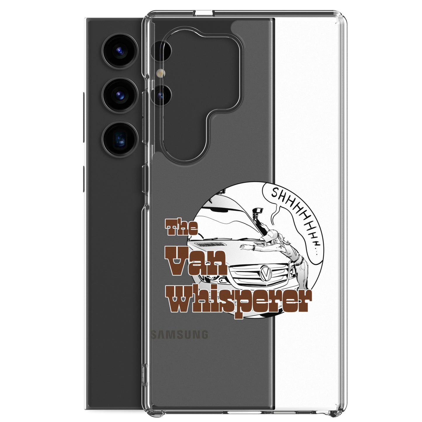 Clear Case for Samsung® with “The Van Whisperer” (F) logo