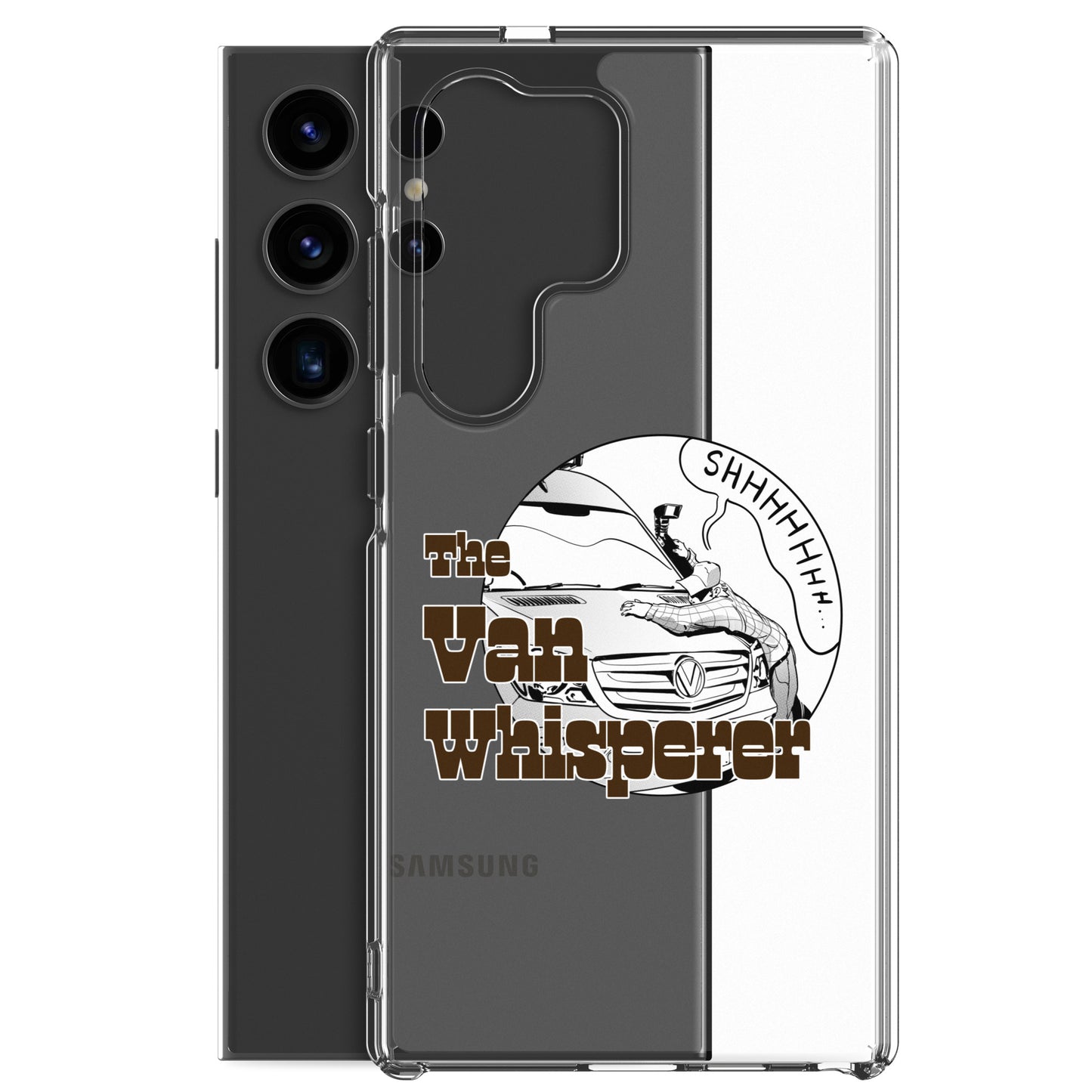 Clear Case for Samsung® with “The Van Whisperer” (M) logo