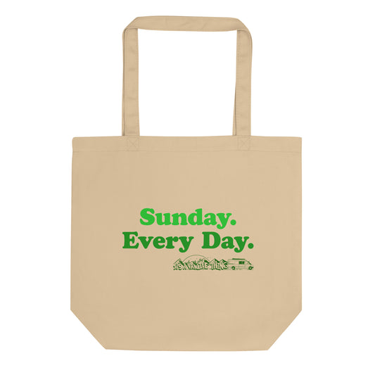 Eco Tote Bag with “Sunday Every Day” logo