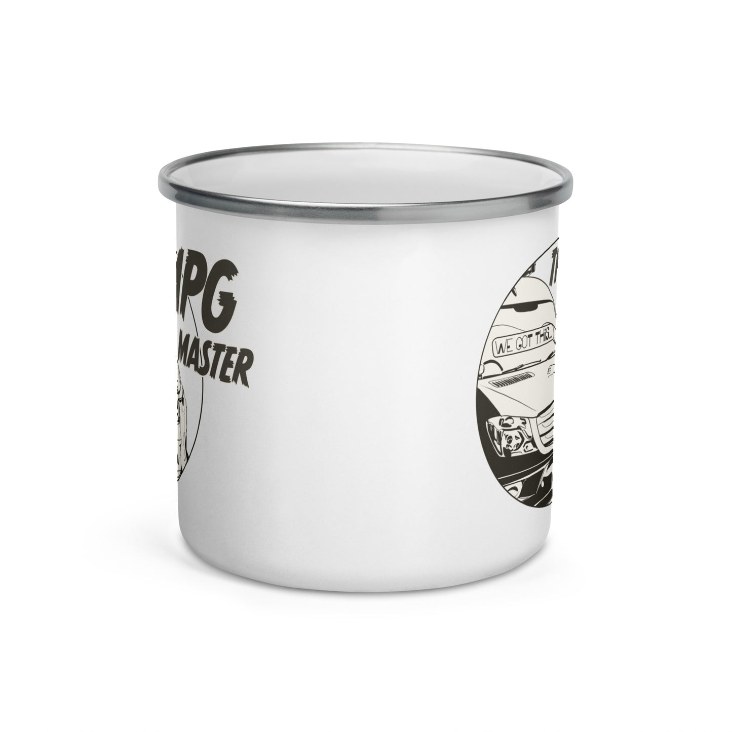 Enamel Mug with “The MPG Master” (F) logo