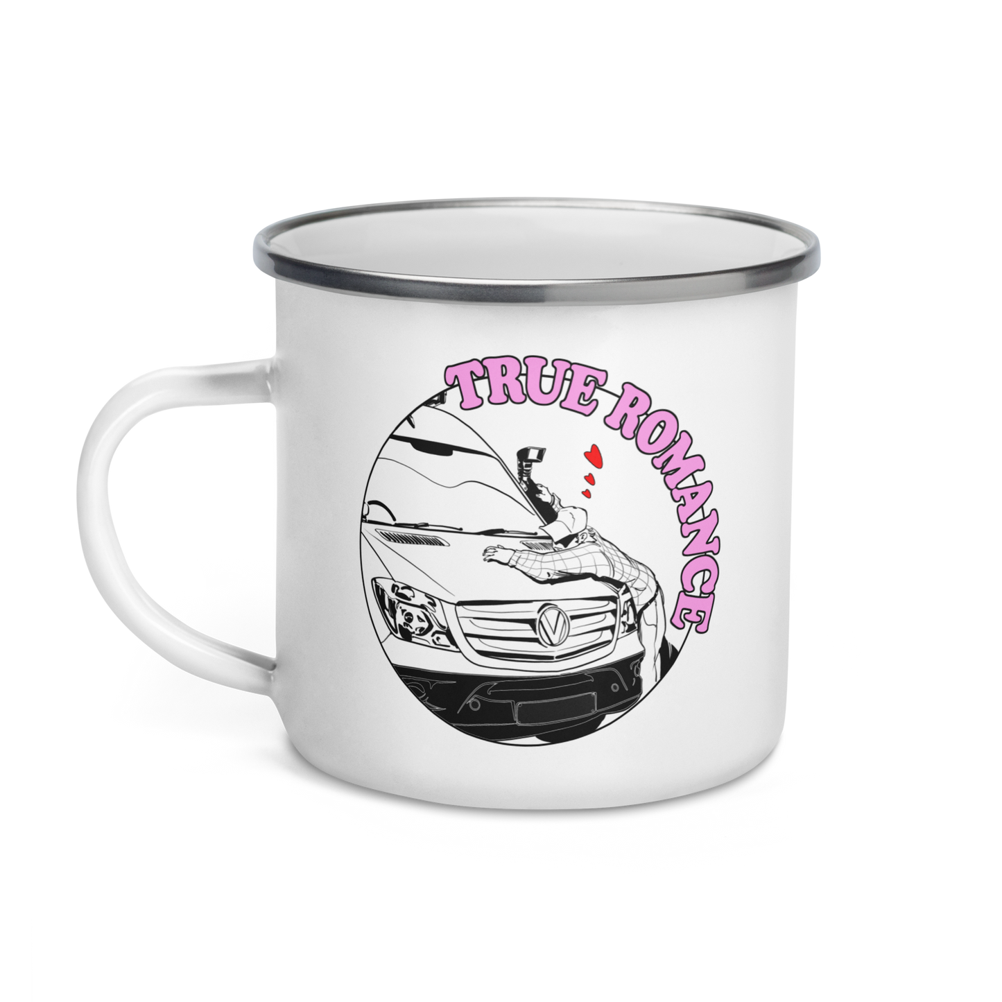 Enamel Mug - "True Romance" logo (Male version)