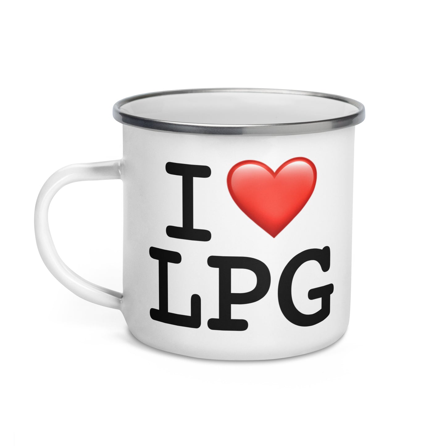 Enamel Mug with “I H LPG” logo