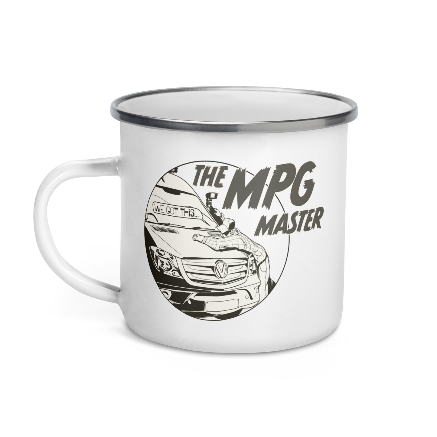 Enamel Mug with “The MPG Master” (M) logo