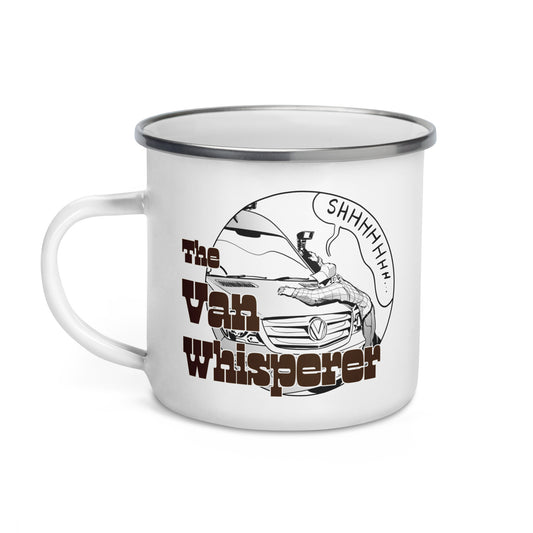 Enamel Mug with “The Van Whisperer” (M) logo