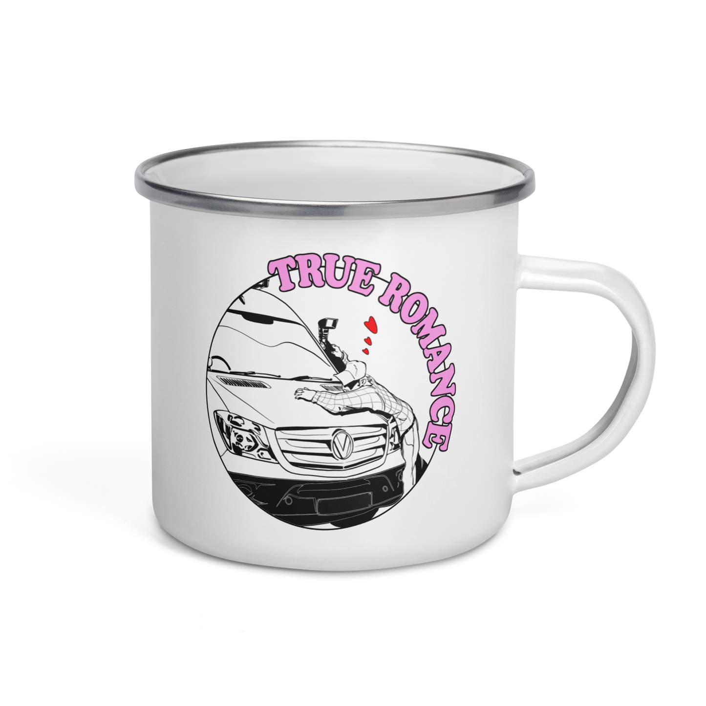 Enamel Mug - "True Romance" logo (Male version)