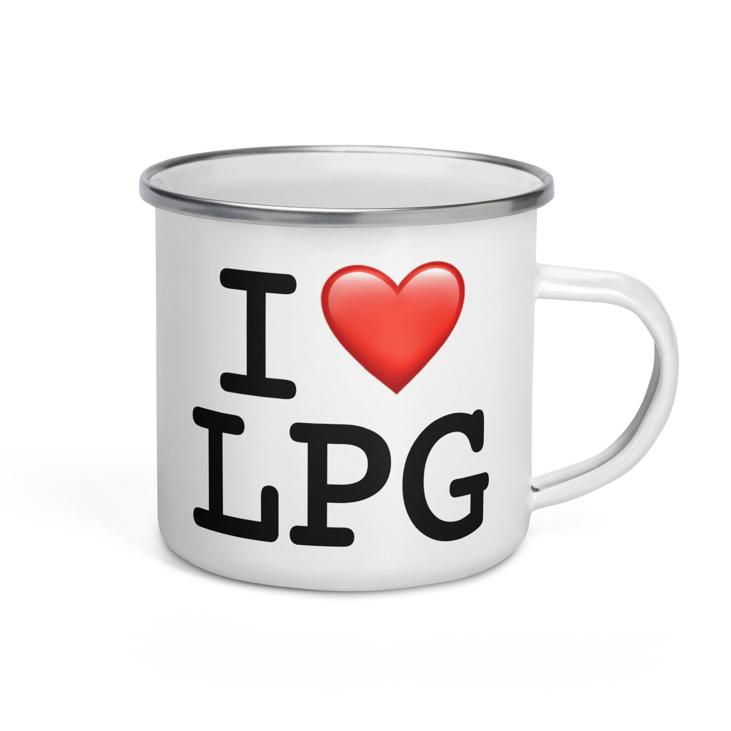 Enamel Mug with “I H LPG” logo