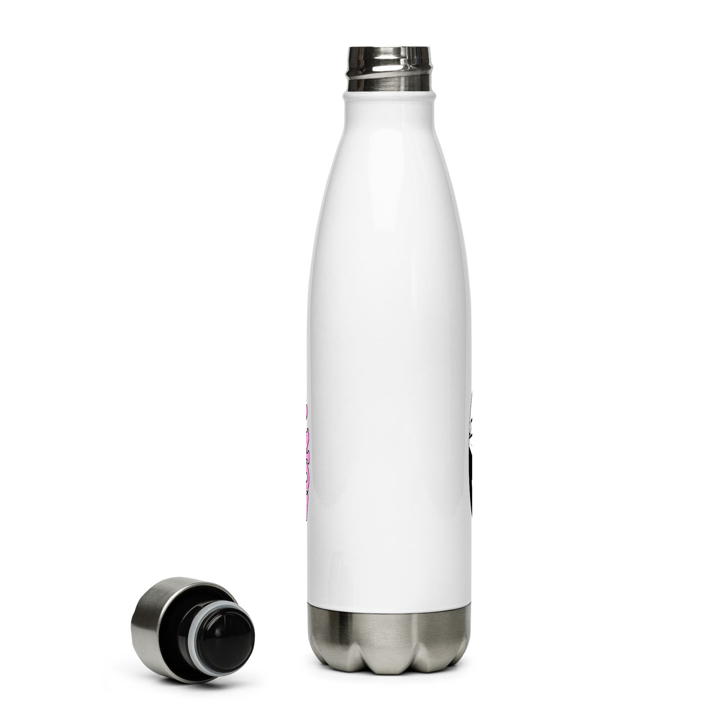 Stainless steel water bottle with “True Romance” (F) logo