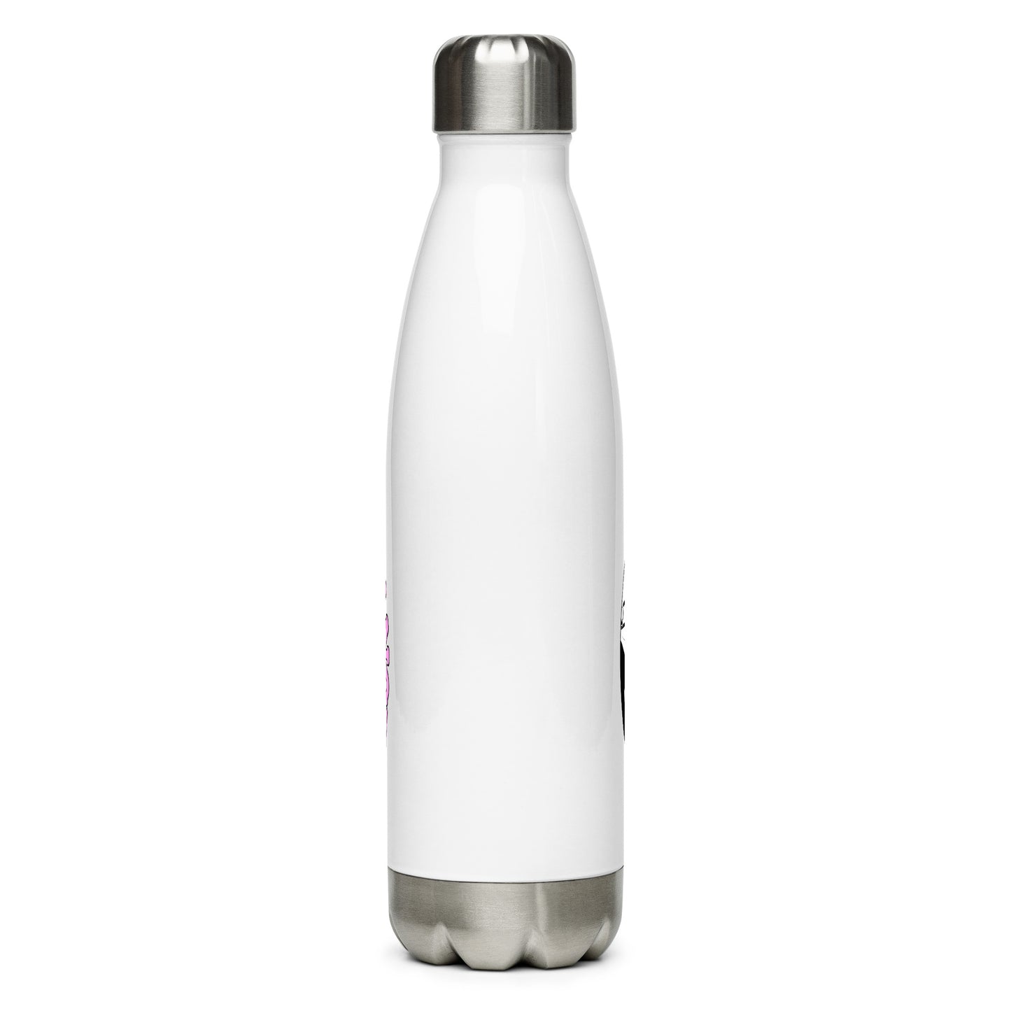 Stainless steel water bottle with “True Romance” (F) logo