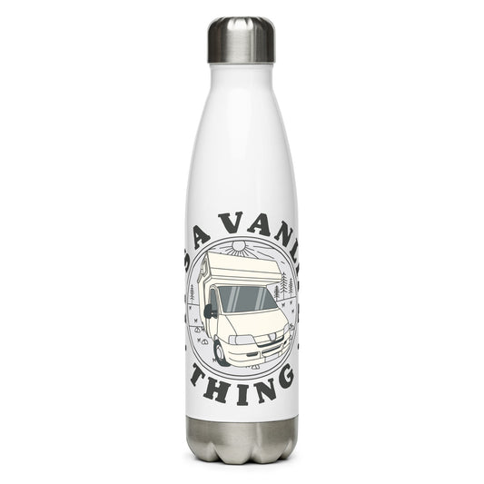 Stainless steel water bottle with IAVLT (MoHo1) logo