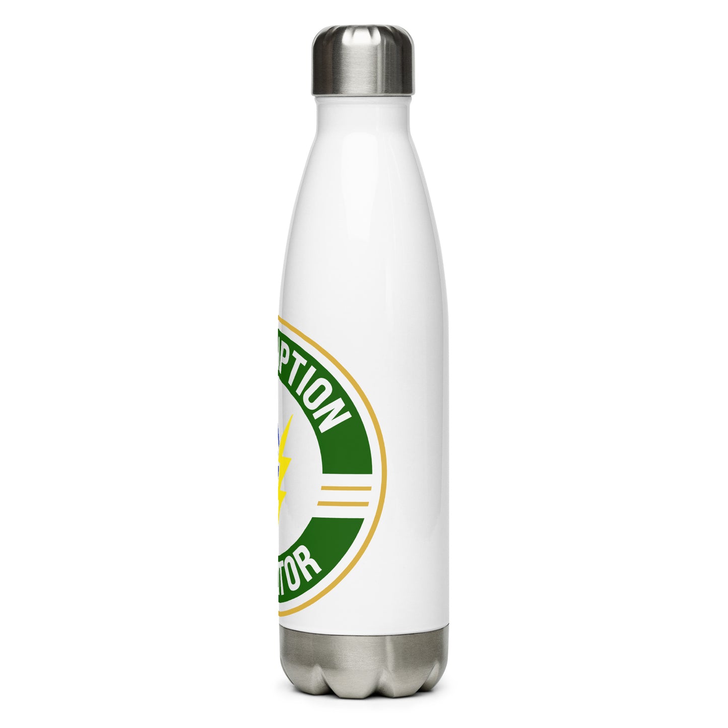 Stainless steel water bottle - “Consumption Monitor" logo