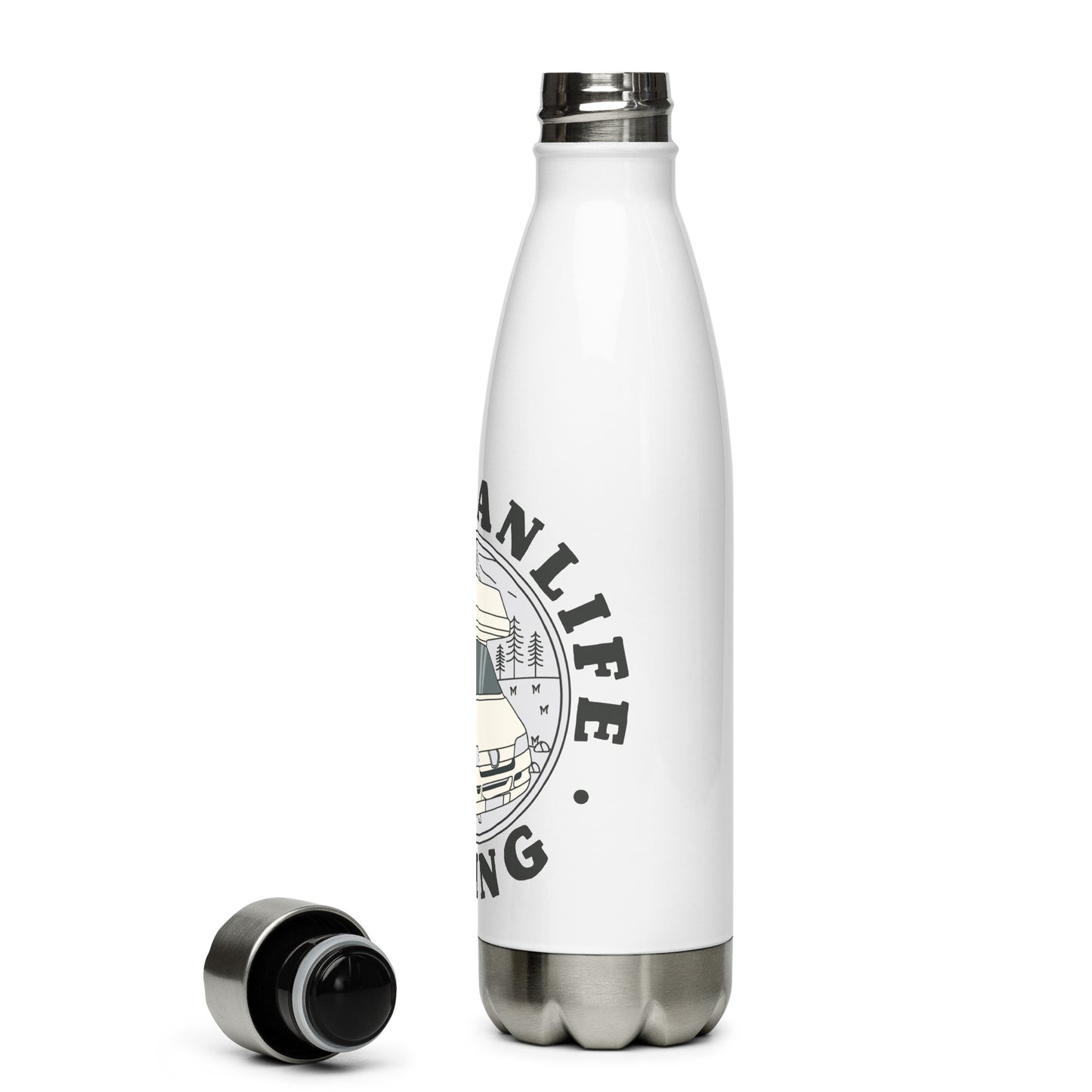 Stainless steel water bottle with IAVLT (MoHo1) logo