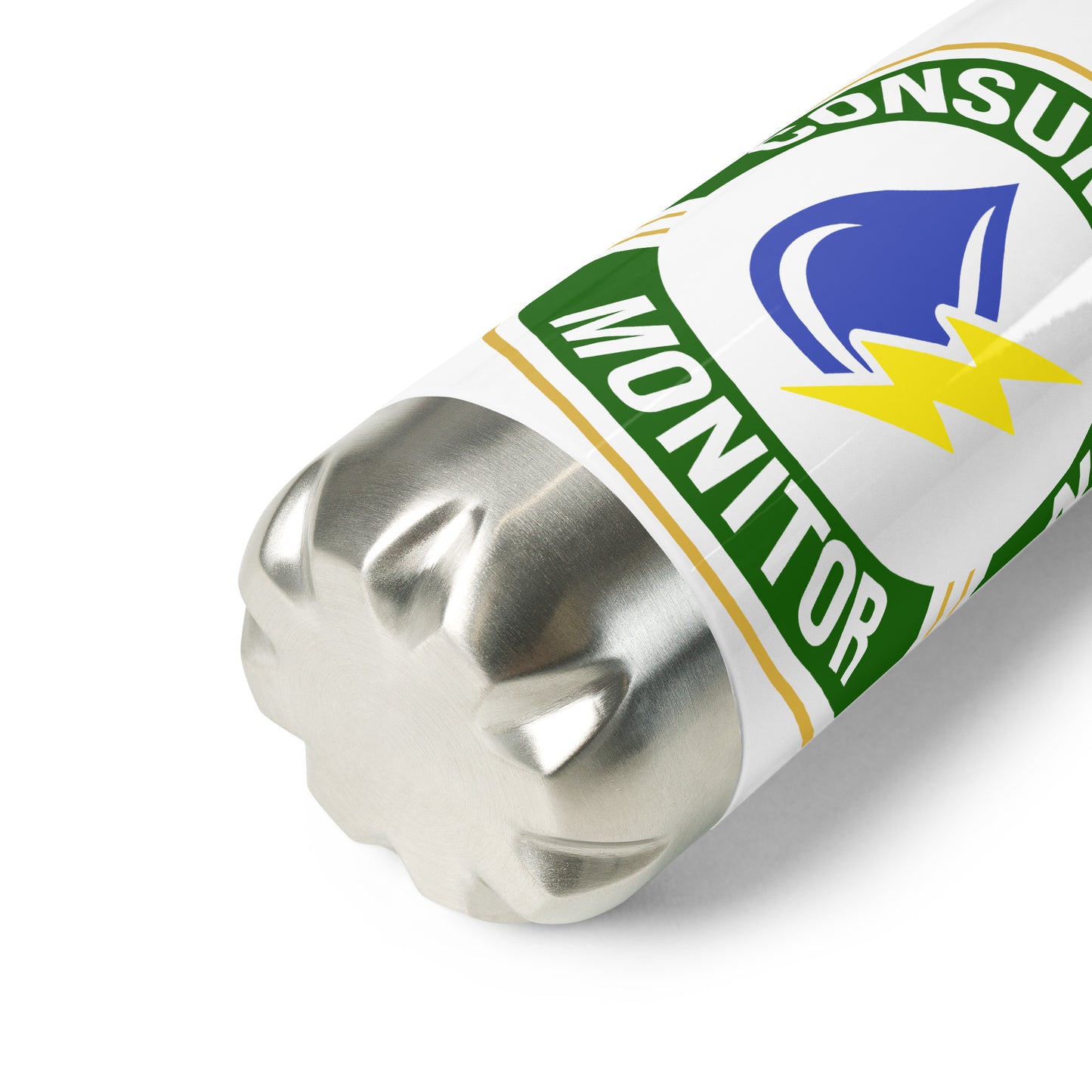 Stainless steel water bottle - “Consumption Monitor" logo