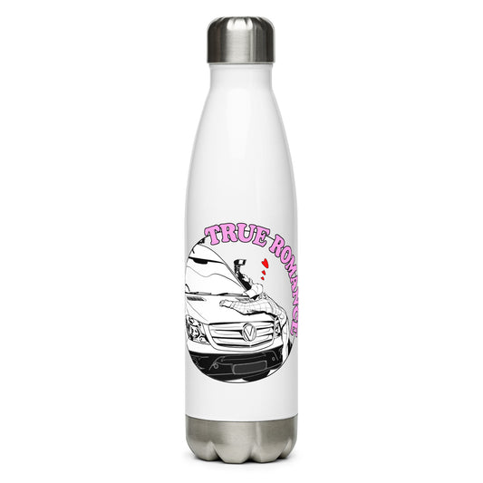 Stainless steel water bottle with “True Romance” (M) logo