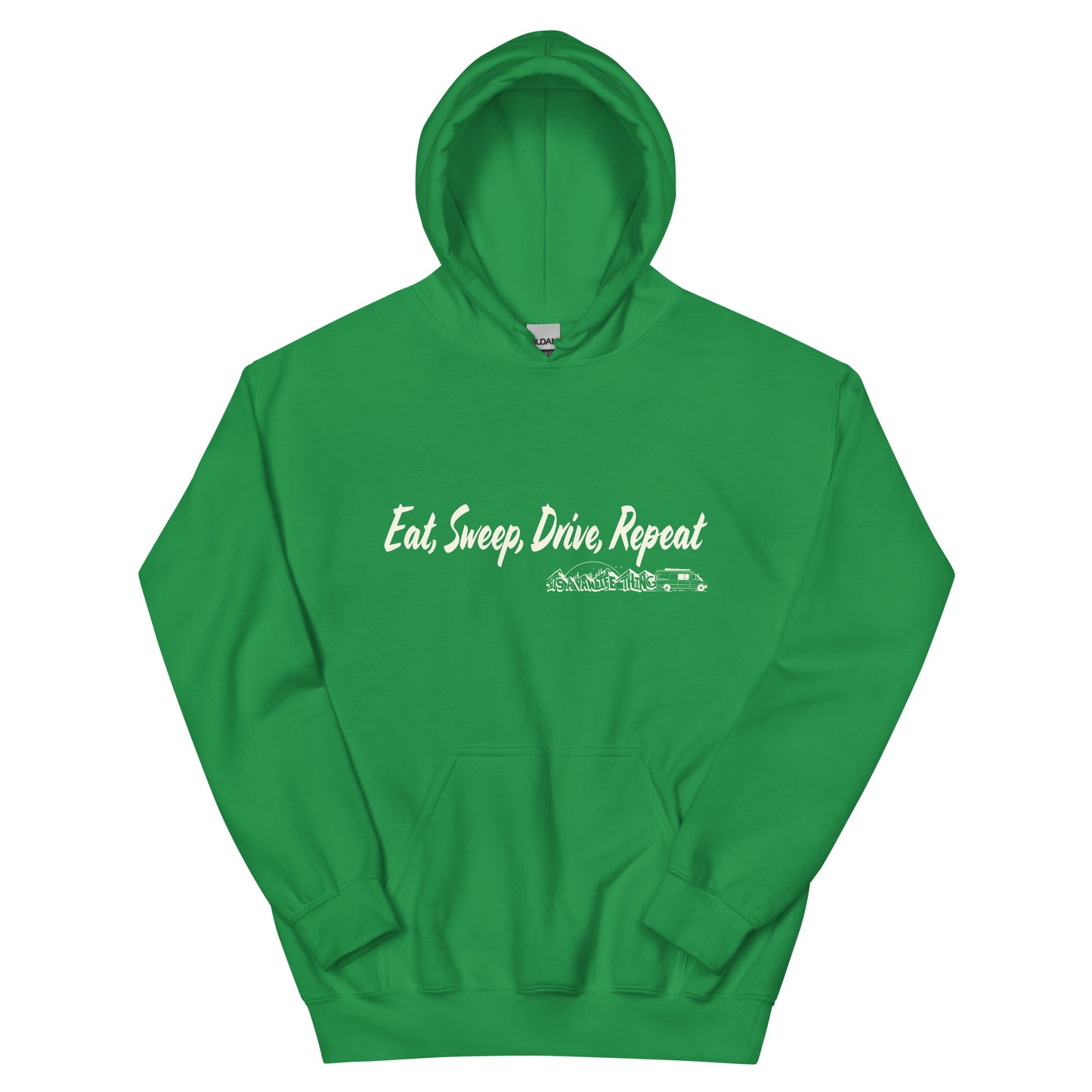 Unisex Hoodie with “Eat Sweep Drive Repeat” logo