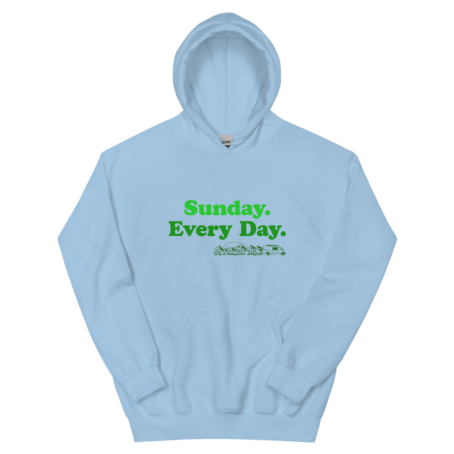 Unisex Hoodie with “Sunday Every Day” logo